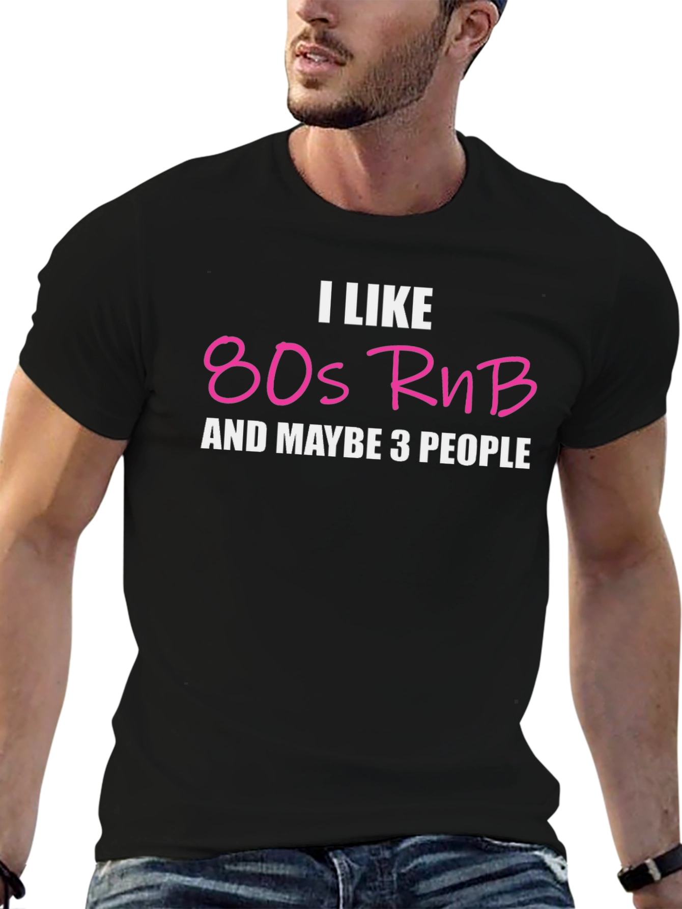 I Like 80s RnB T-Shirt - Black Cotton Tee