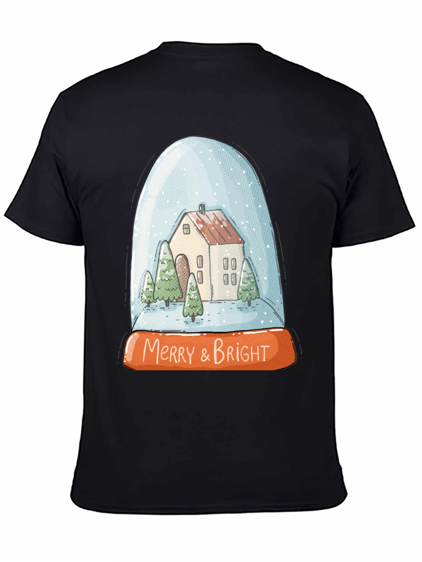 Merry & Bright Snow Globe Holiday T-Shirt