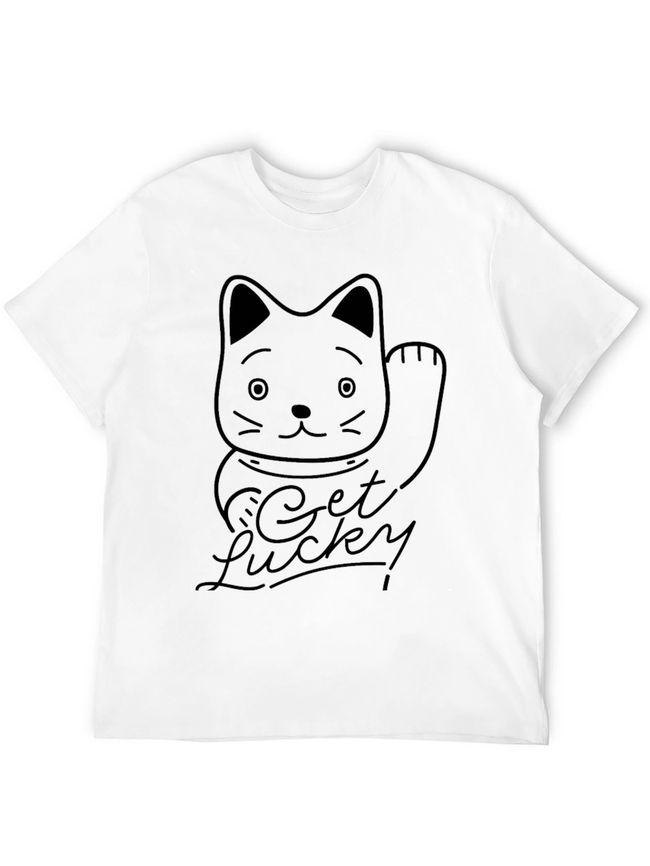 Get Lucky Maneki Neko Graphic Tee - Black