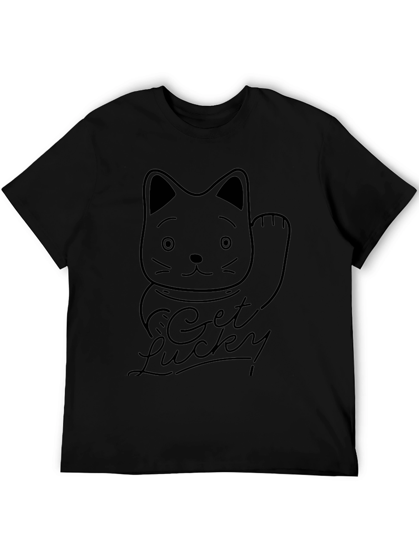 Get Lucky Maneki Neko Graphic Tee - Black