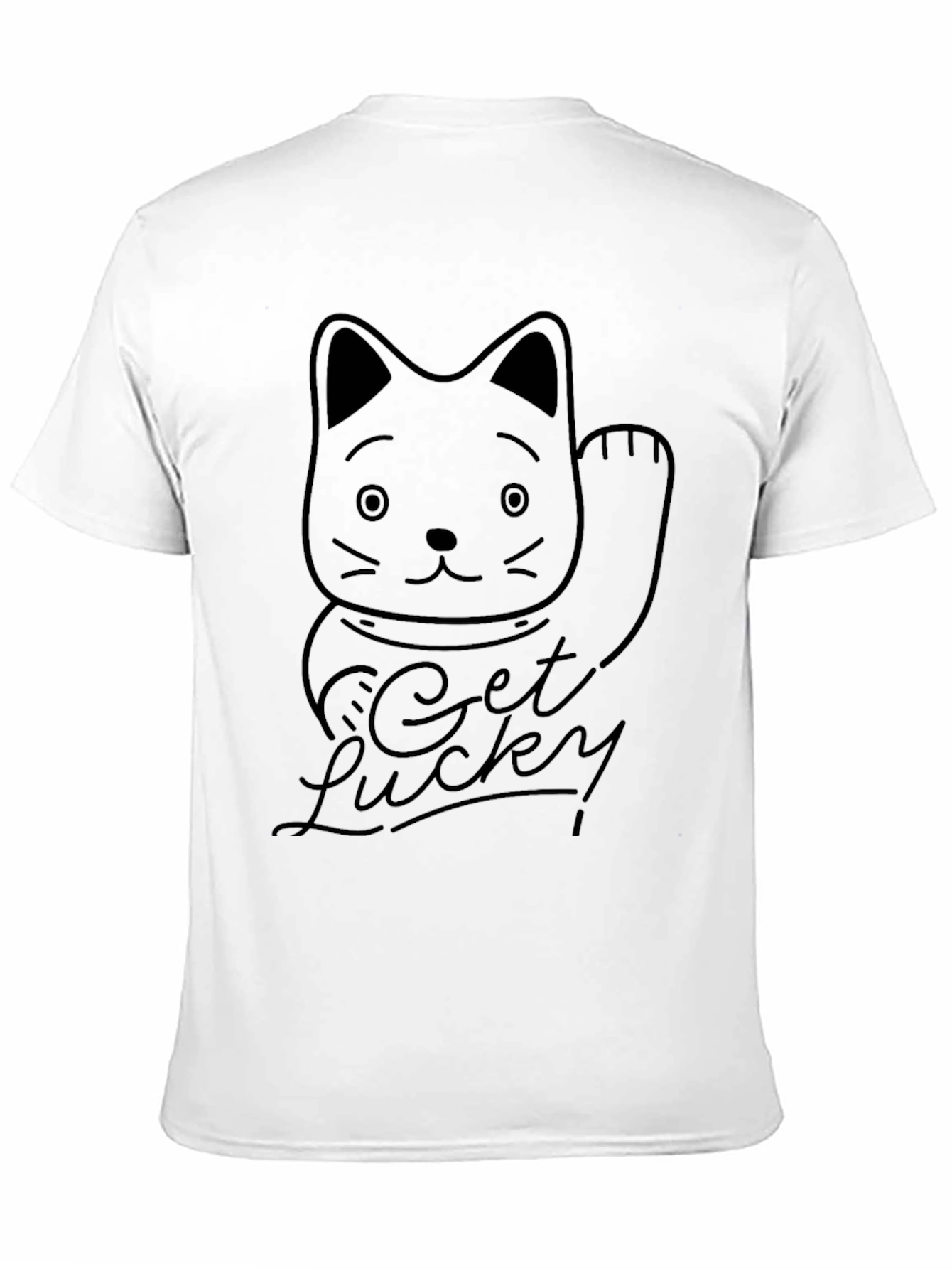 Get Lucky Maneki Neko Graphic Tee - Black