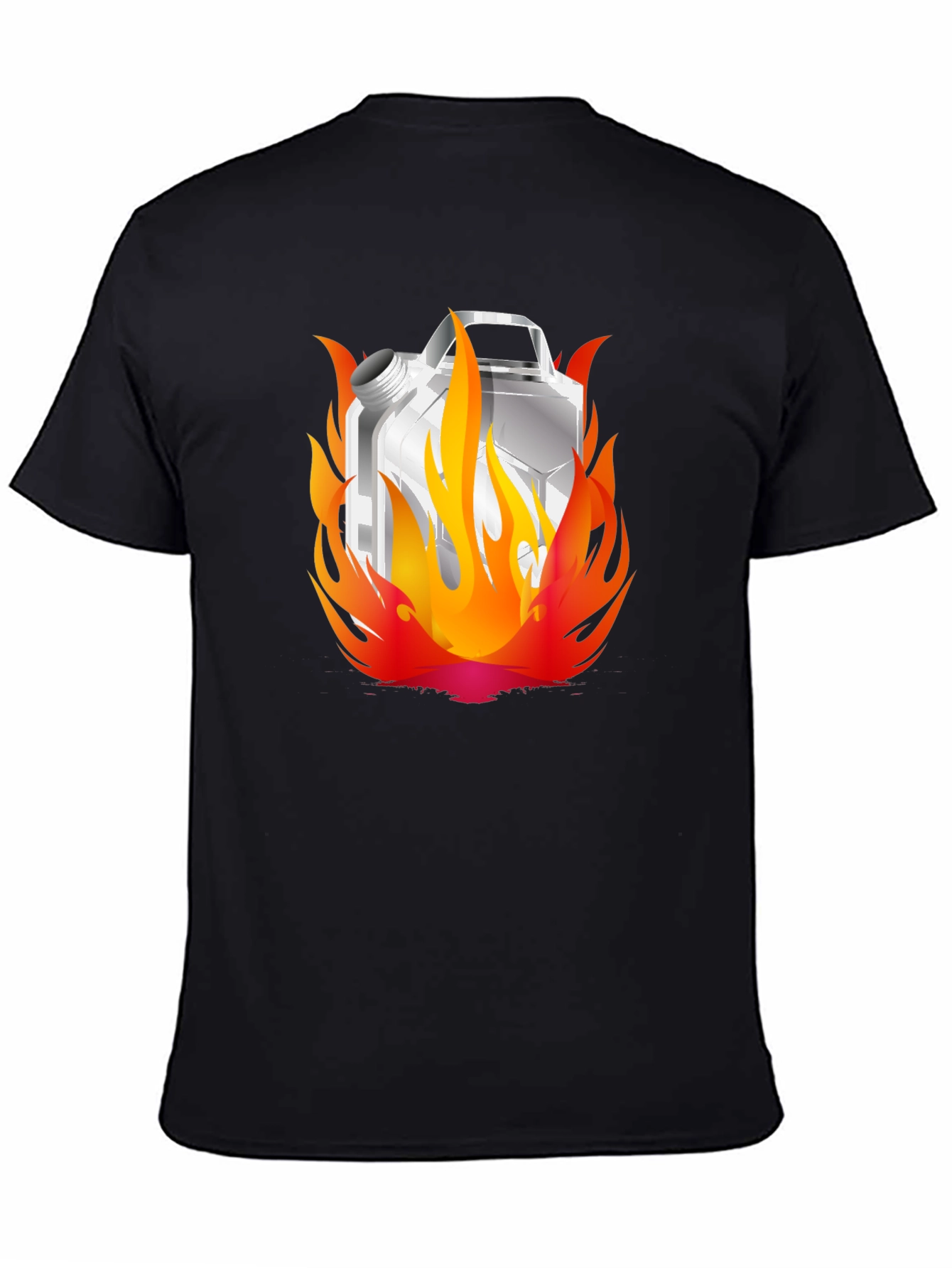 Flaming Gas Can Black T-Shirt - Hot Style!