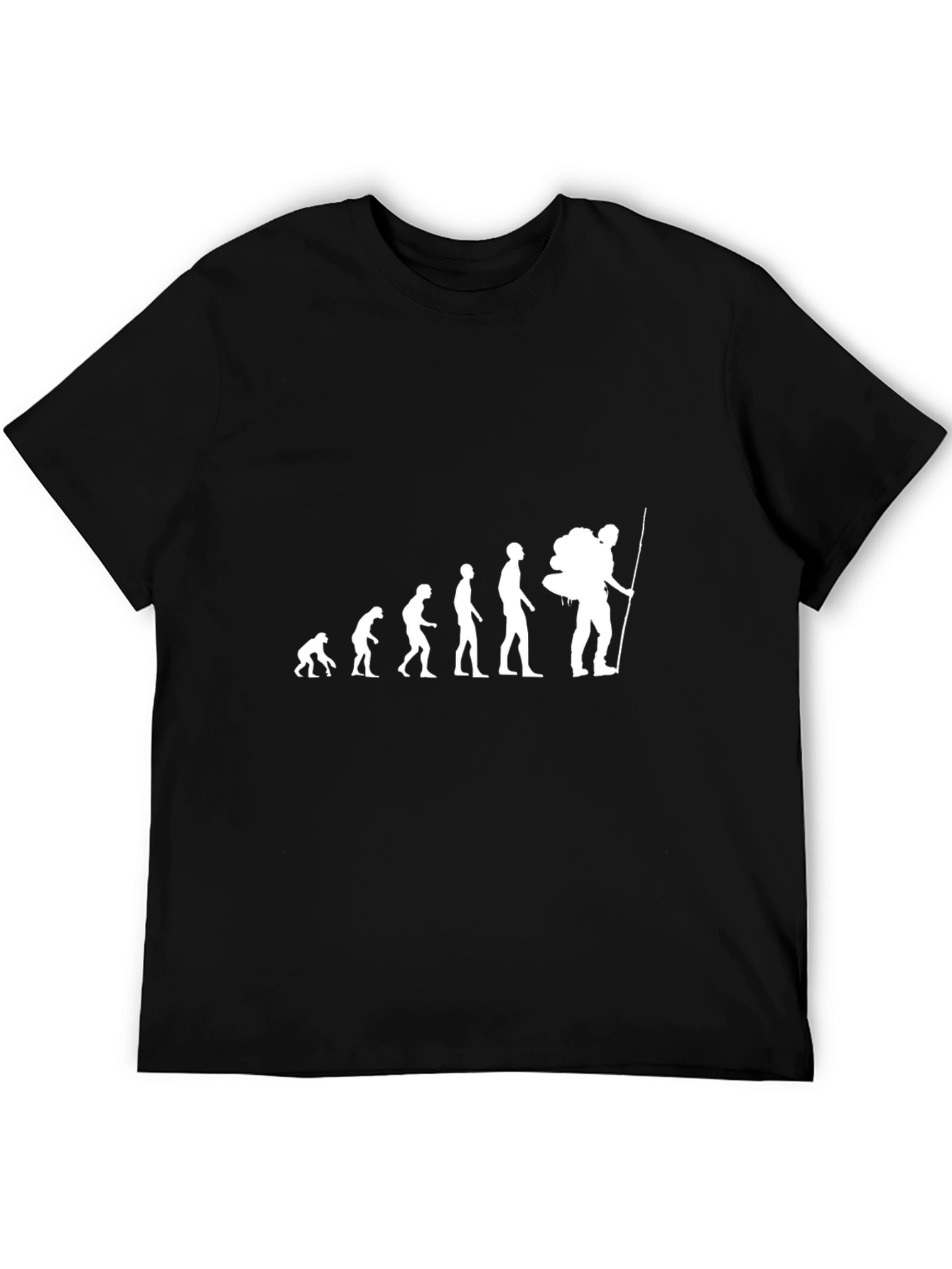 Evolution Hiker Graphic Tee - Black Cotton Shirt