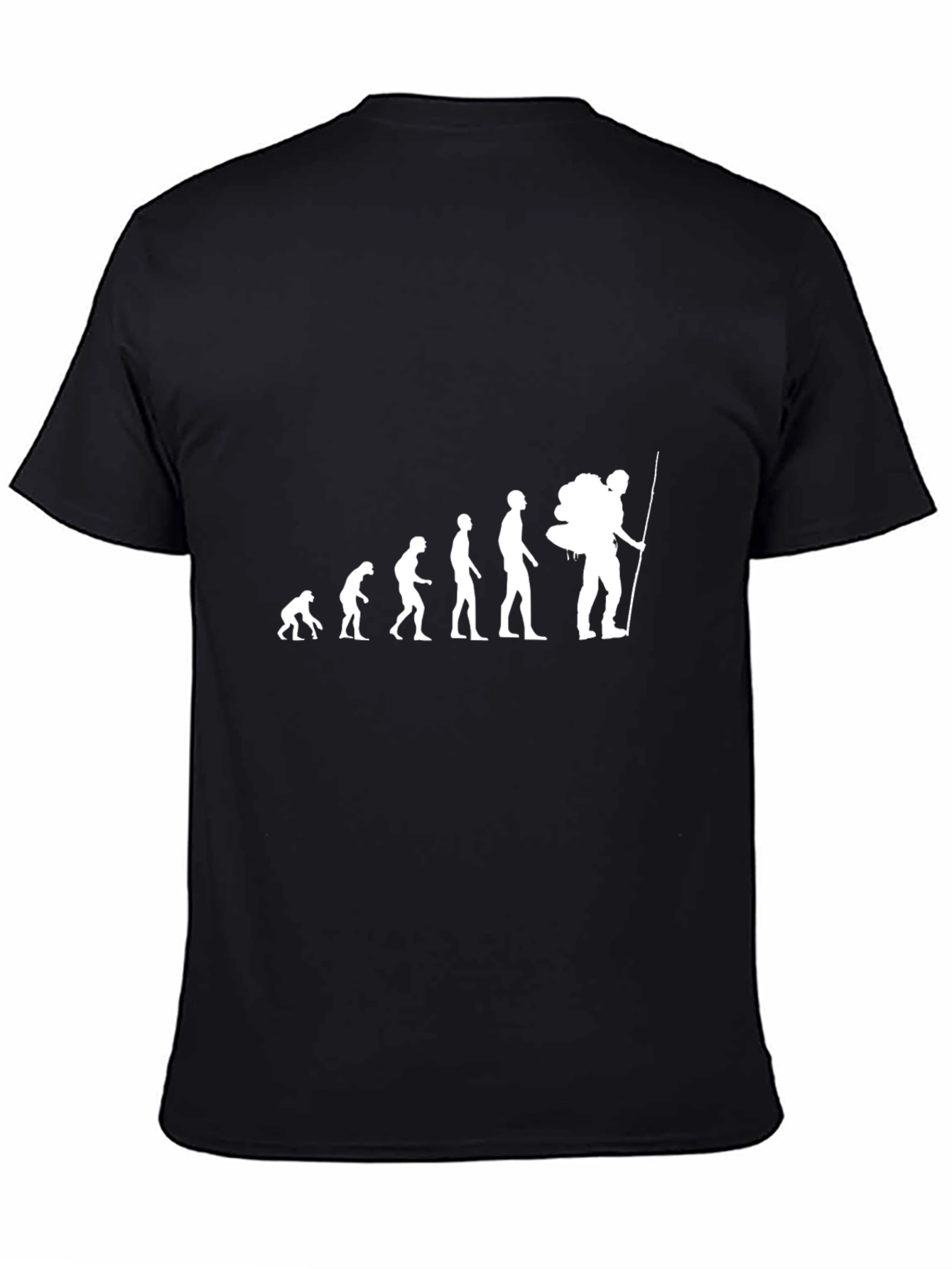 Evolution Hiker Graphic Tee - Black Cotton Shirt