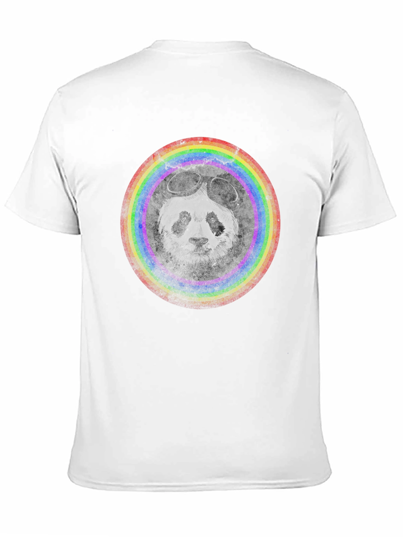 Panda Pilot T-Shirt - Rainbow Circle Design