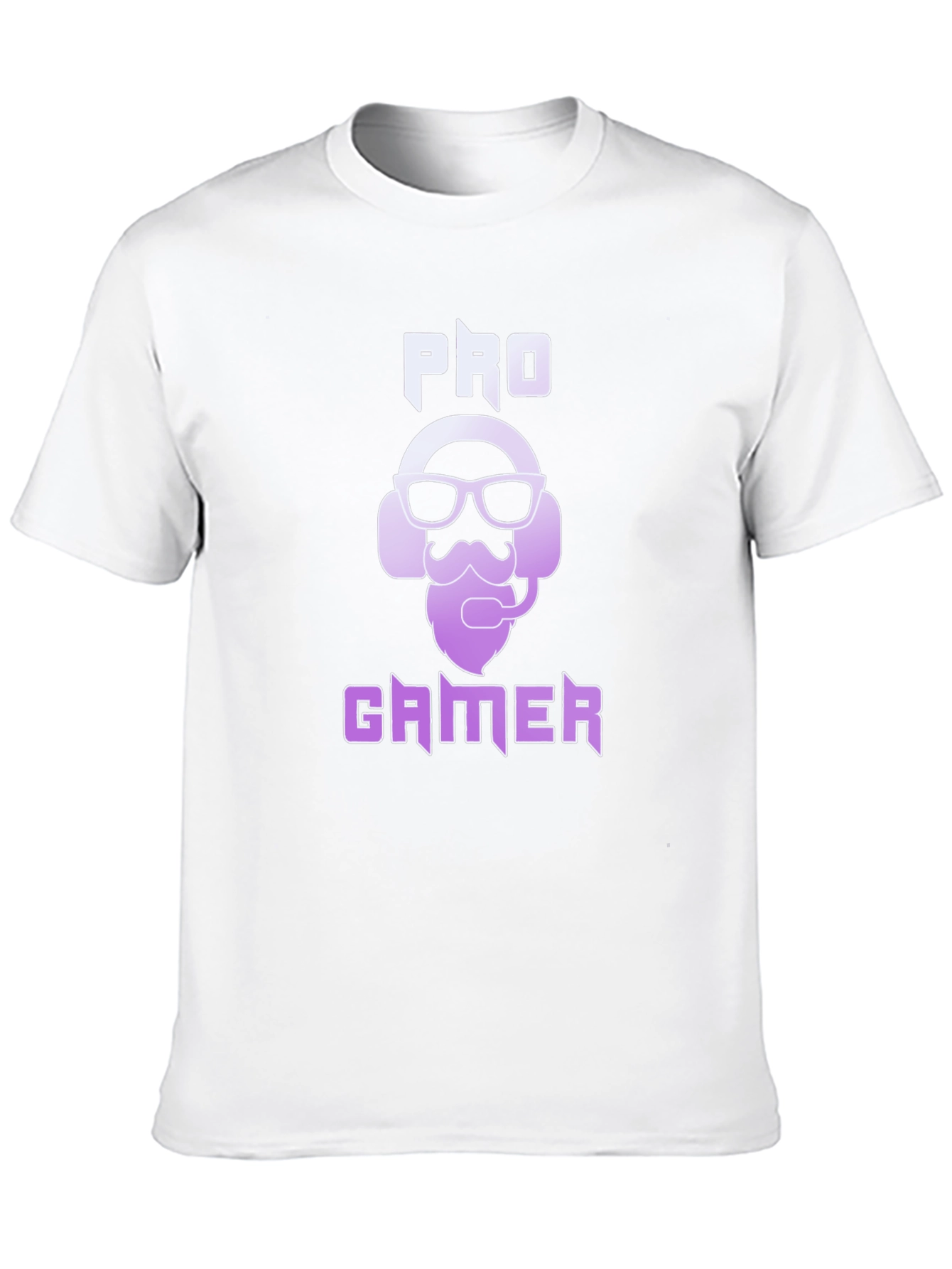 Pro Gamer Black T-Shirt - Gaming Headset Beard Design