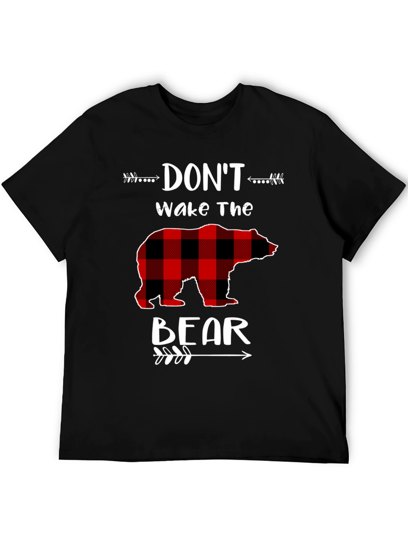 Dont Wake The Bear Plaid Graphic Tee
