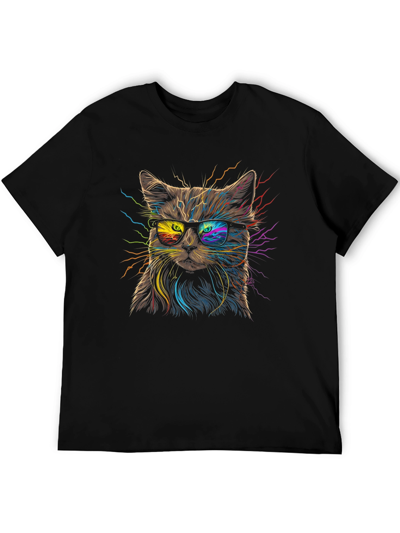 Cool Cat Graphic Tee - Funky Feline Fashion
