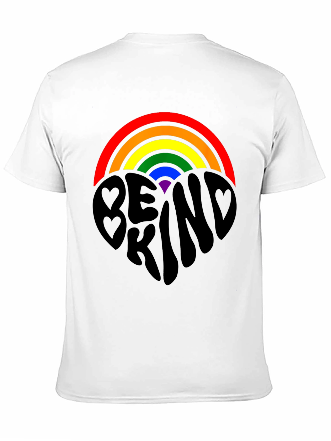 Be Kind Rainbow Heart Graphic Tee