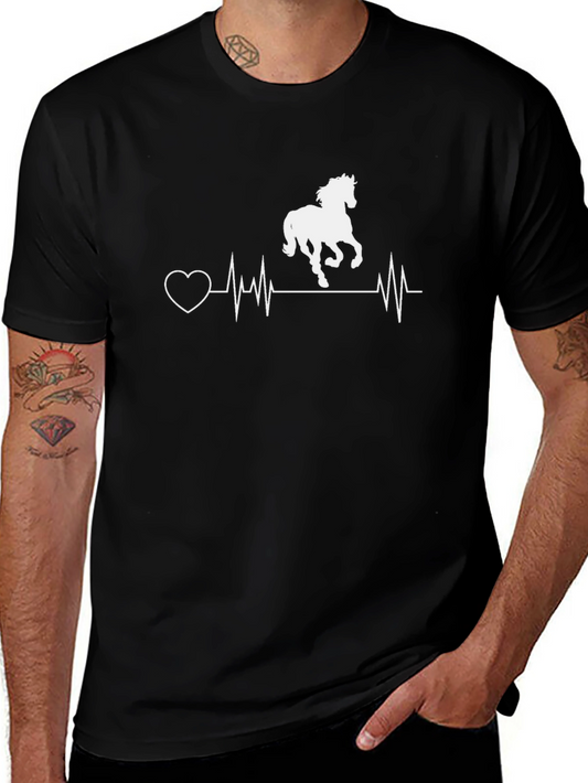Horse Heartbeat T-Shirt - Equestrian Love Tee