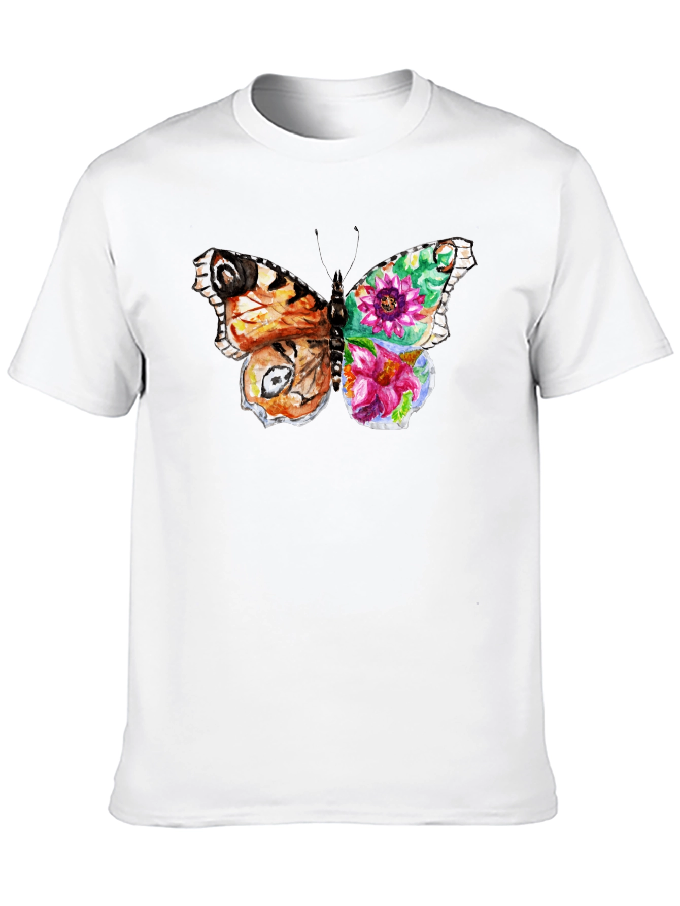 Butterfly Floral Graphic T-Shirt