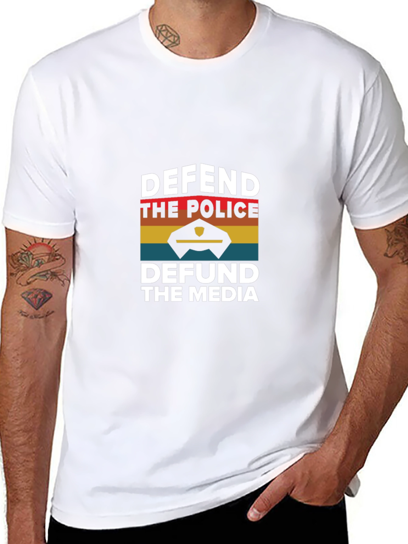 Defend the Police Defund the Media T-Shirt