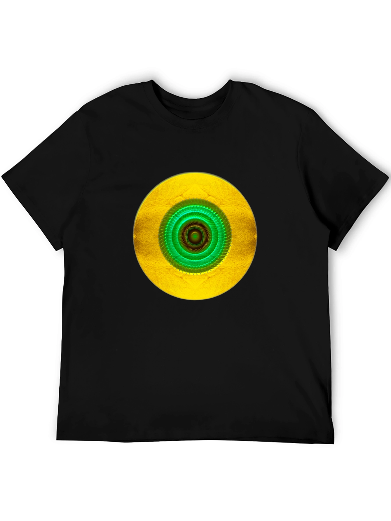 Vibrant Eye Graphic Tee - Black Cotton Blend