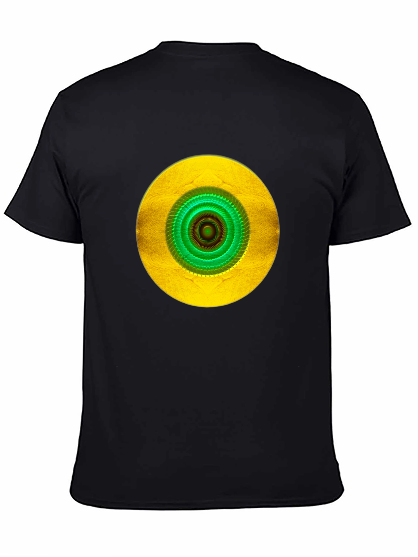 Vibrant Eye Graphic Tee - Black Cotton Blend