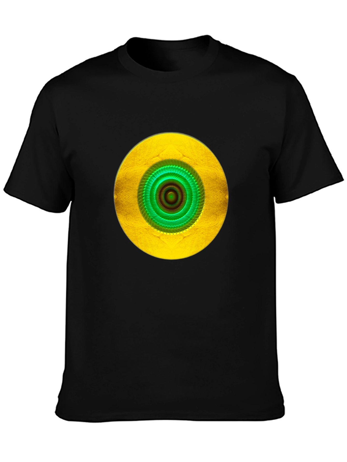 Vibrant Eye Graphic Tee - Black Cotton Blend