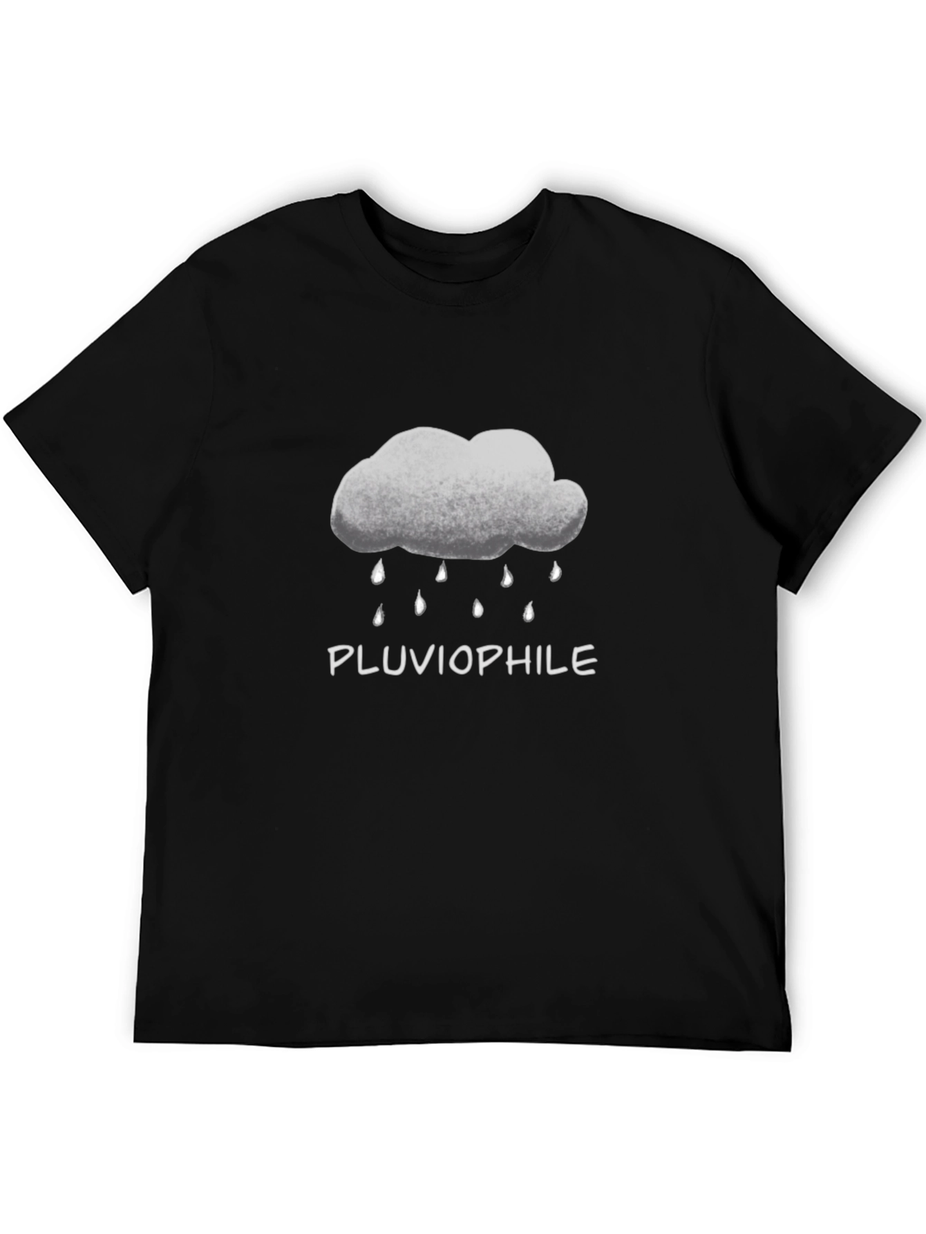 Pluviophile Cloud Rain T-Shirt - Black