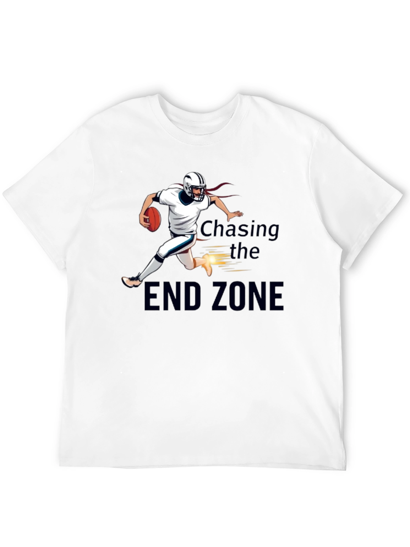 Chasing the End Zone T-Shirt Football Player Graphic Tee