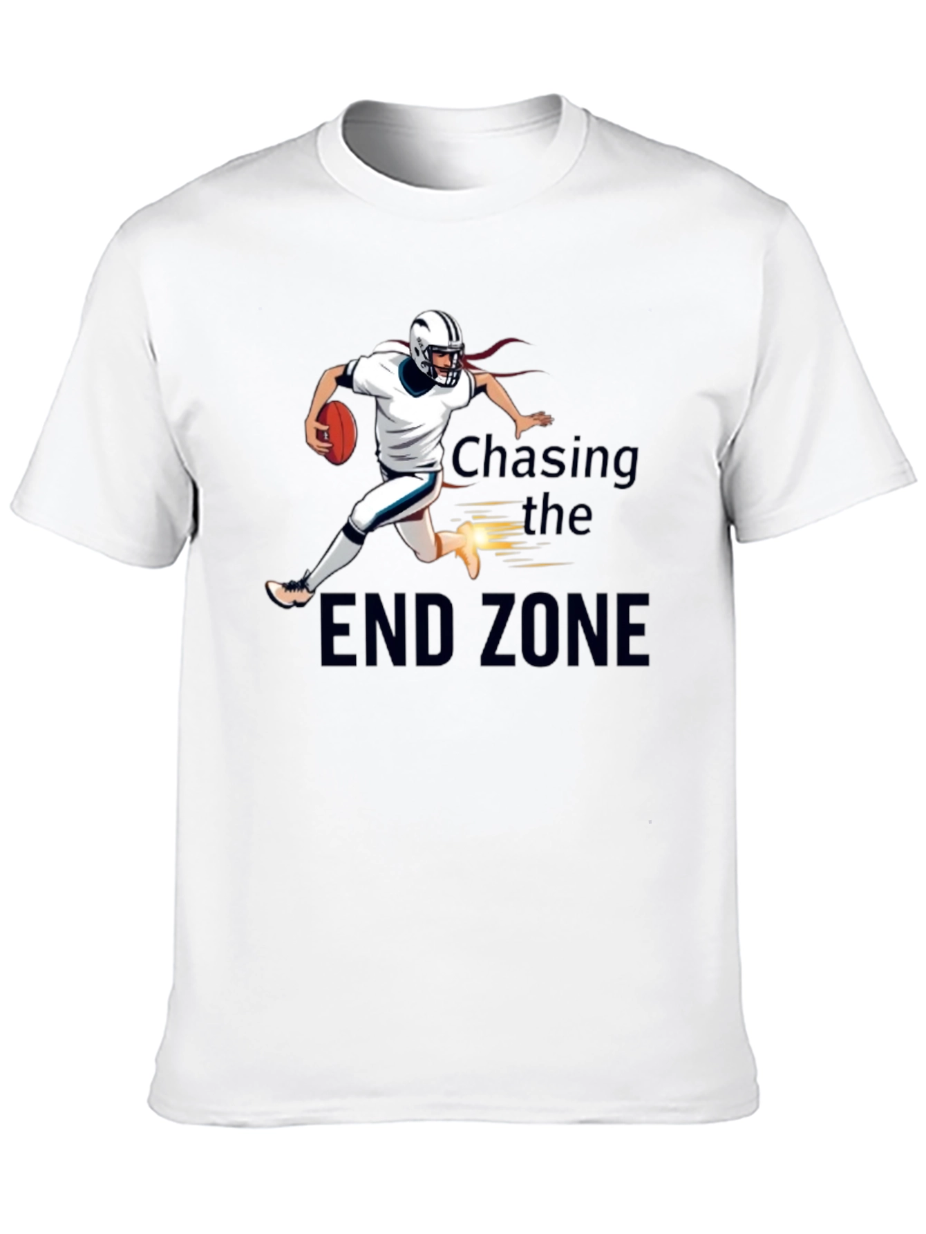 Chasing the End Zone T-Shirt Football Player Graphic Tee