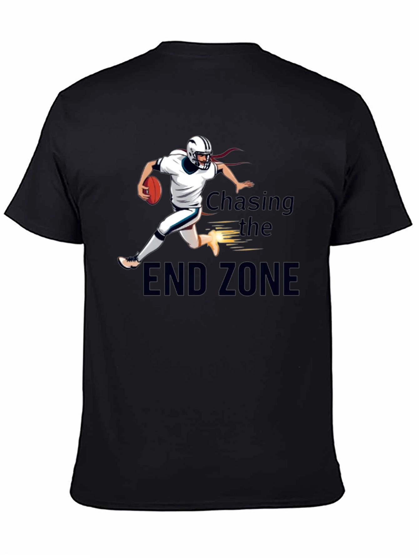Chasing the End Zone T-Shirt Football Player Graphic Tee