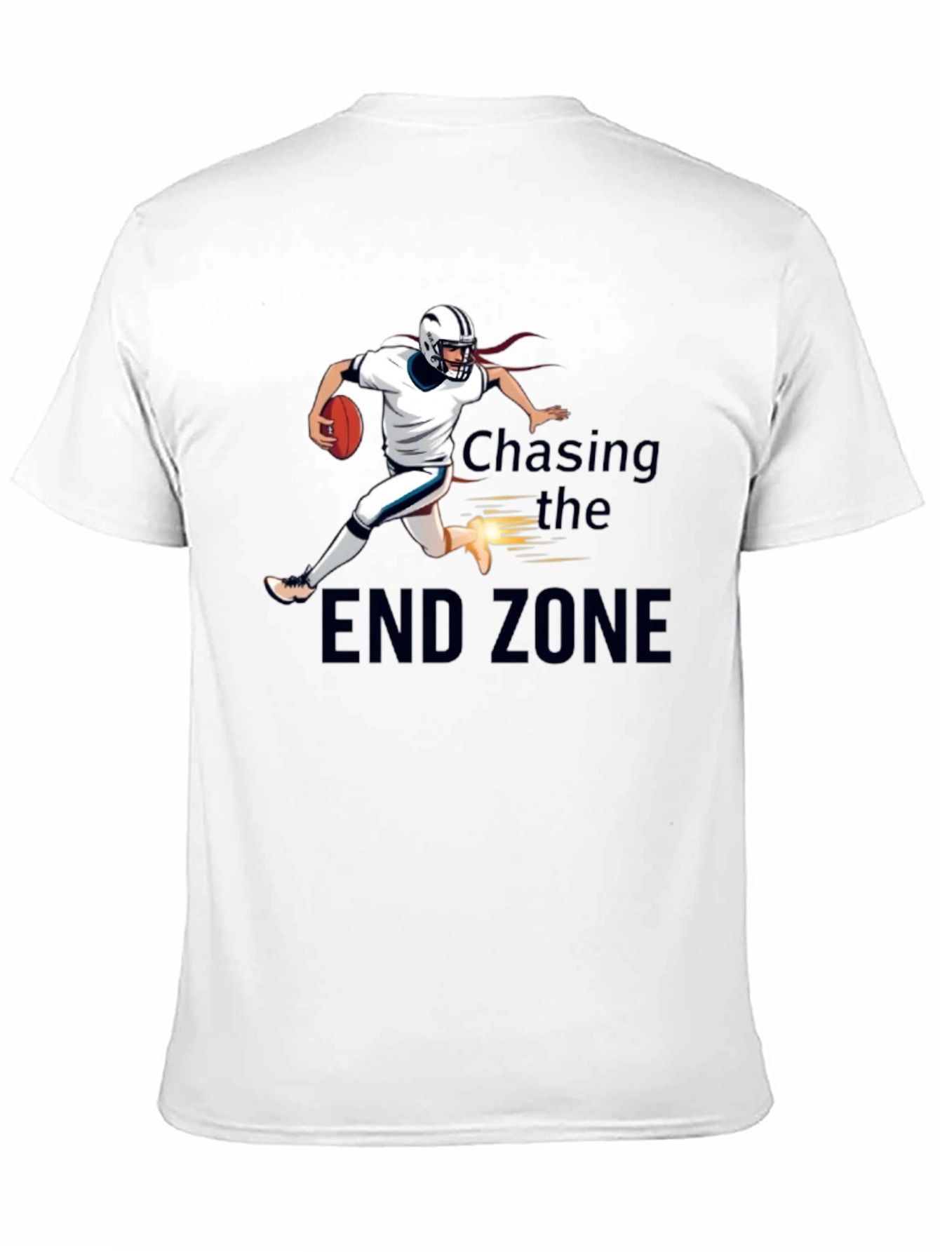 Chasing the End Zone T-Shirt Football Player Graphic Tee