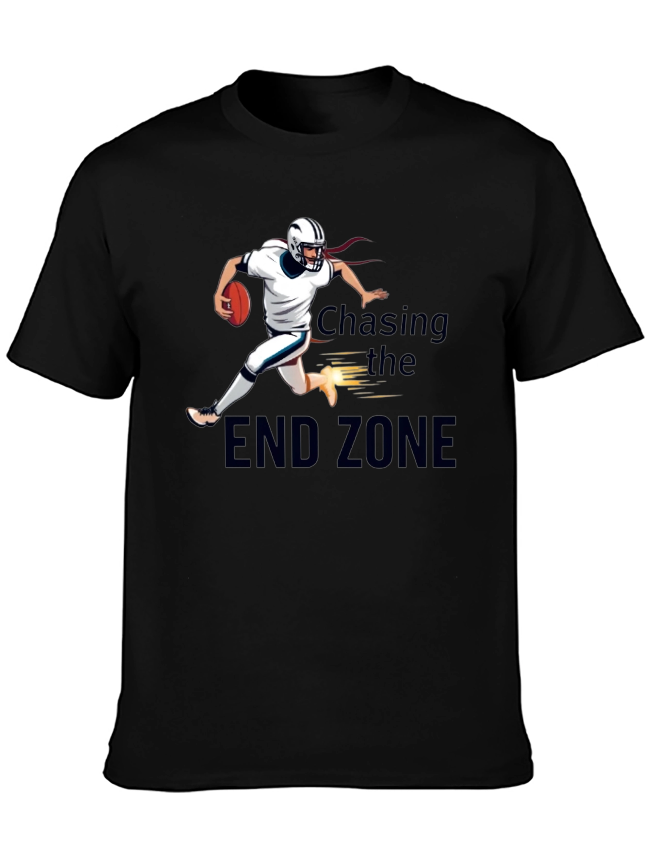 Chasing the End Zone T-Shirt Football Player Graphic Tee