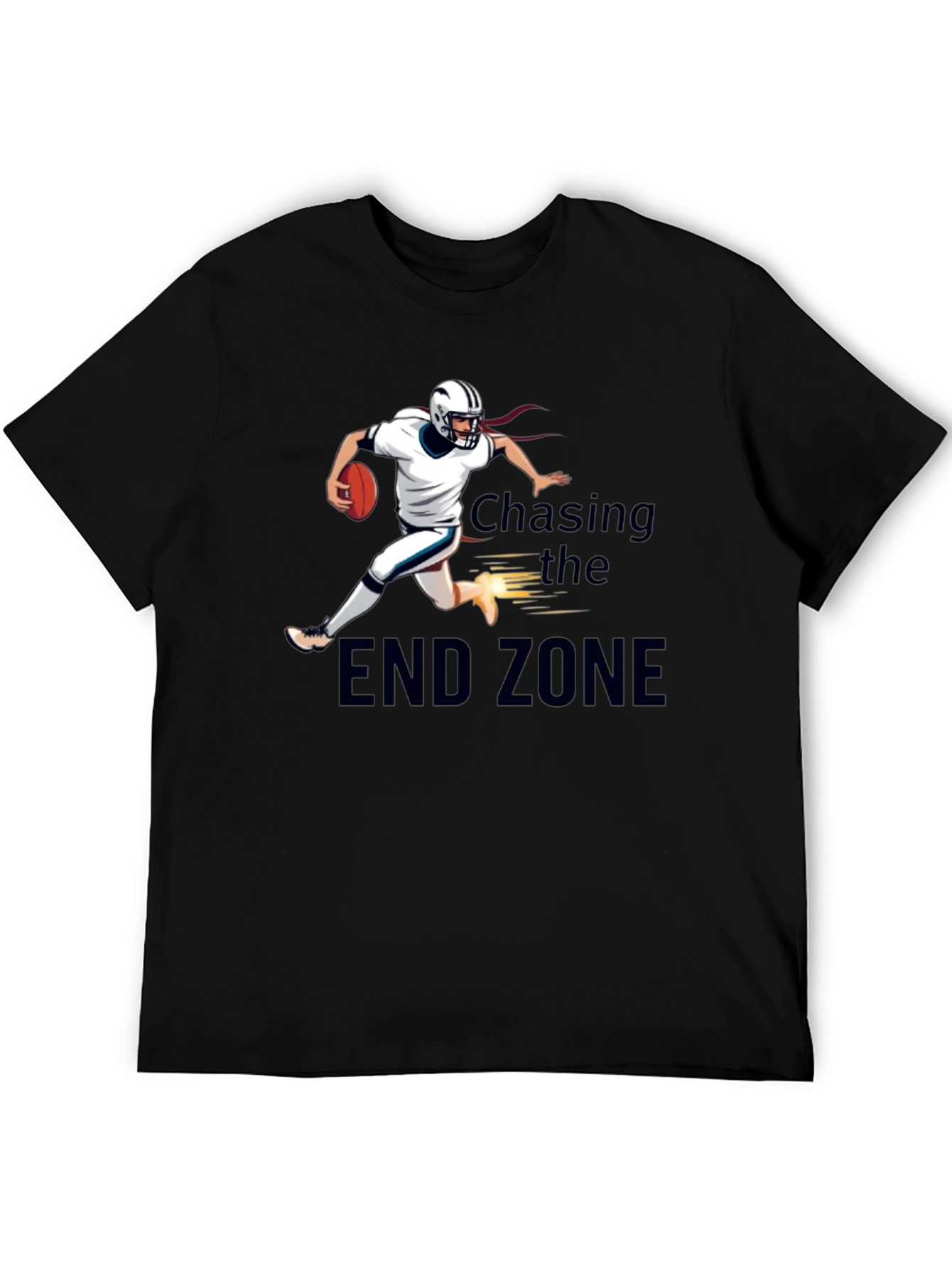 Chasing the End Zone T-Shirt Football Player Graphic Tee