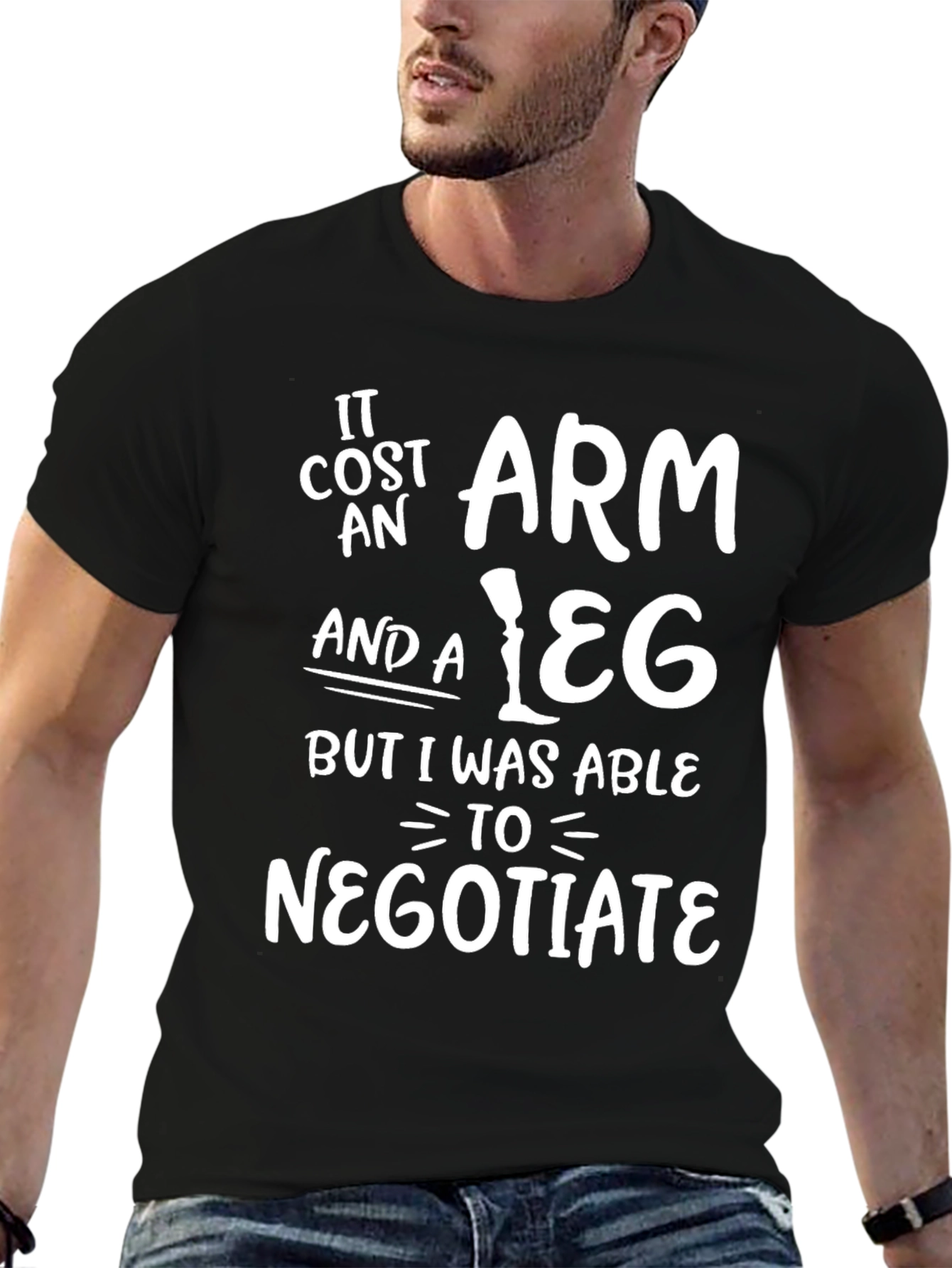 Funny Sarcastic Mens T-Shirt - Negotiate Humor