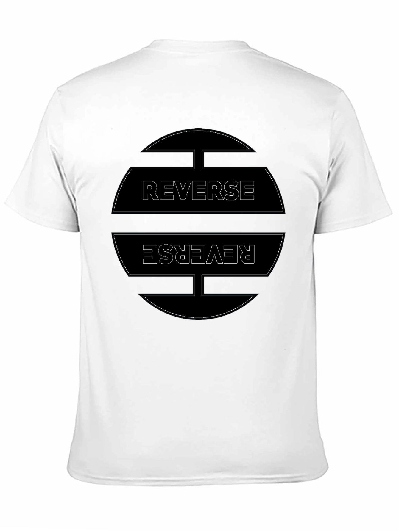 Reverse Graphic Tee - Casual Black T-Shirt
