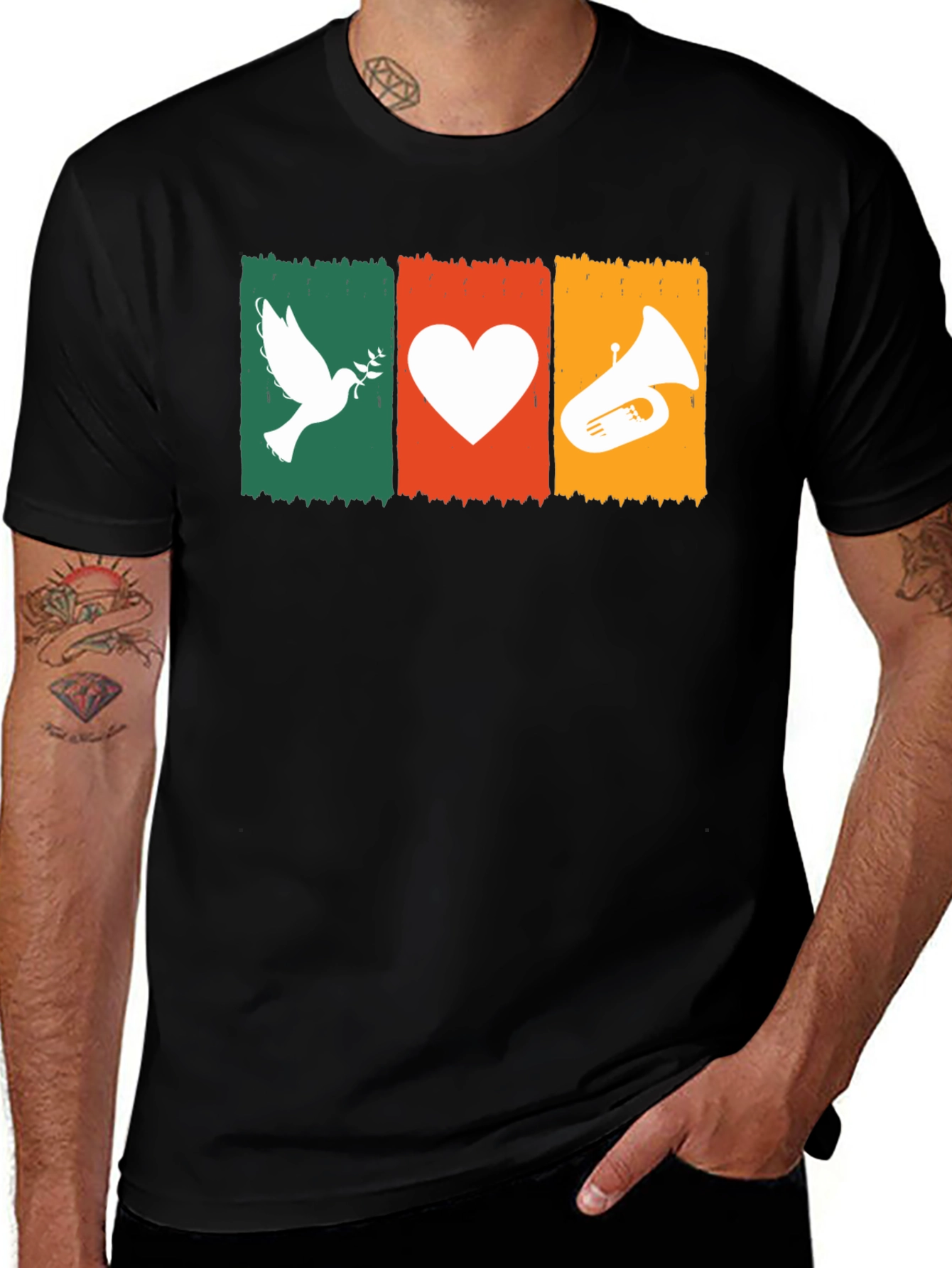 Peace Love Tuba T-Shirt: Soft Cotton Tee