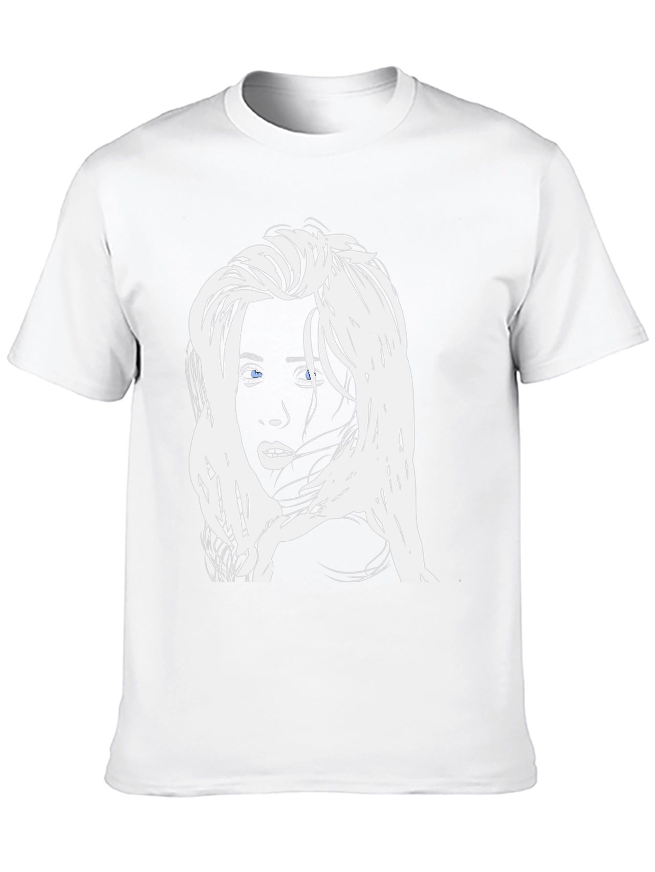 Graphic Tee - Woman Face Black T-Shirt