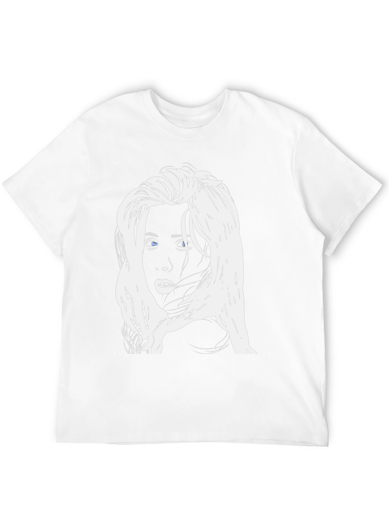Graphic Tee - Woman Face Black T-Shirt