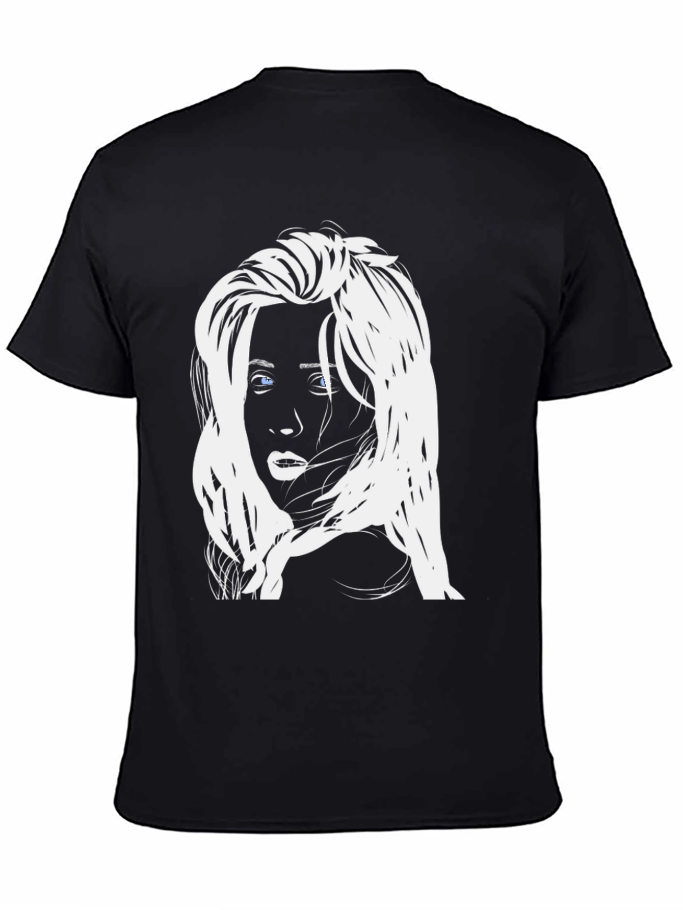 Graphic Tee - Woman Face Black T-Shirt