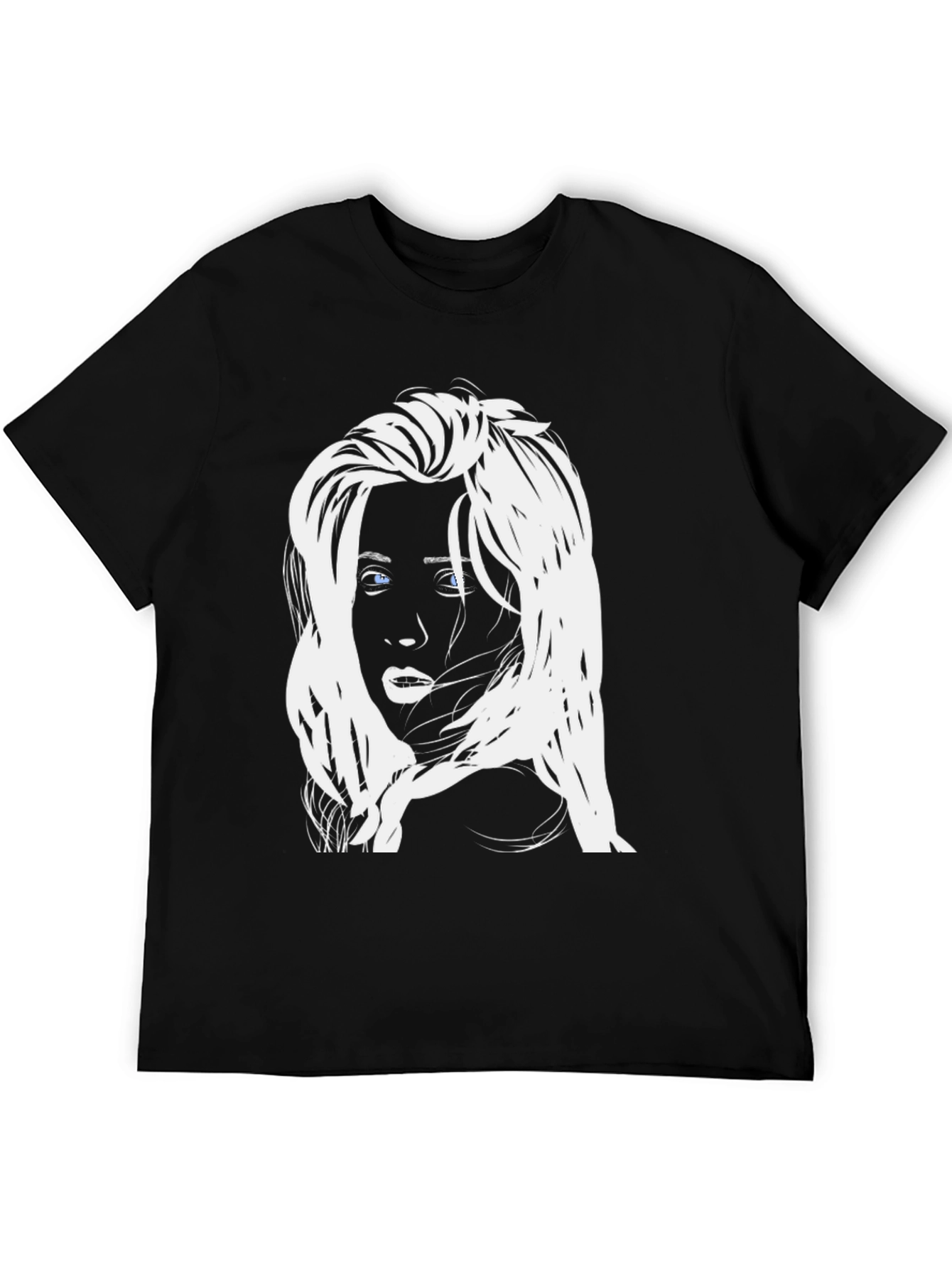 Graphic Tee - Woman Face Black T-Shirt