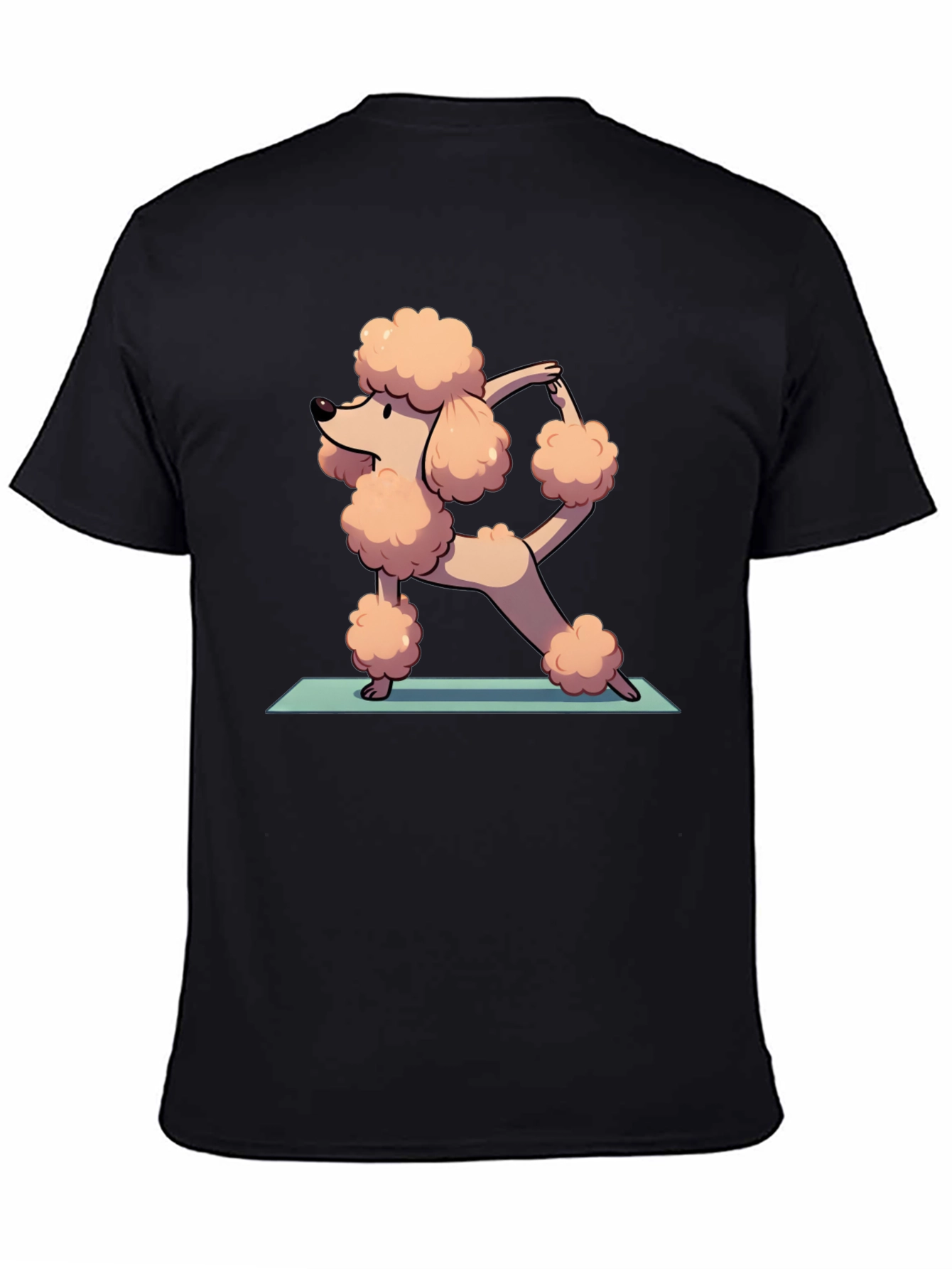 Yoga Poodle Graphic Tee - Cute Cartoon Design