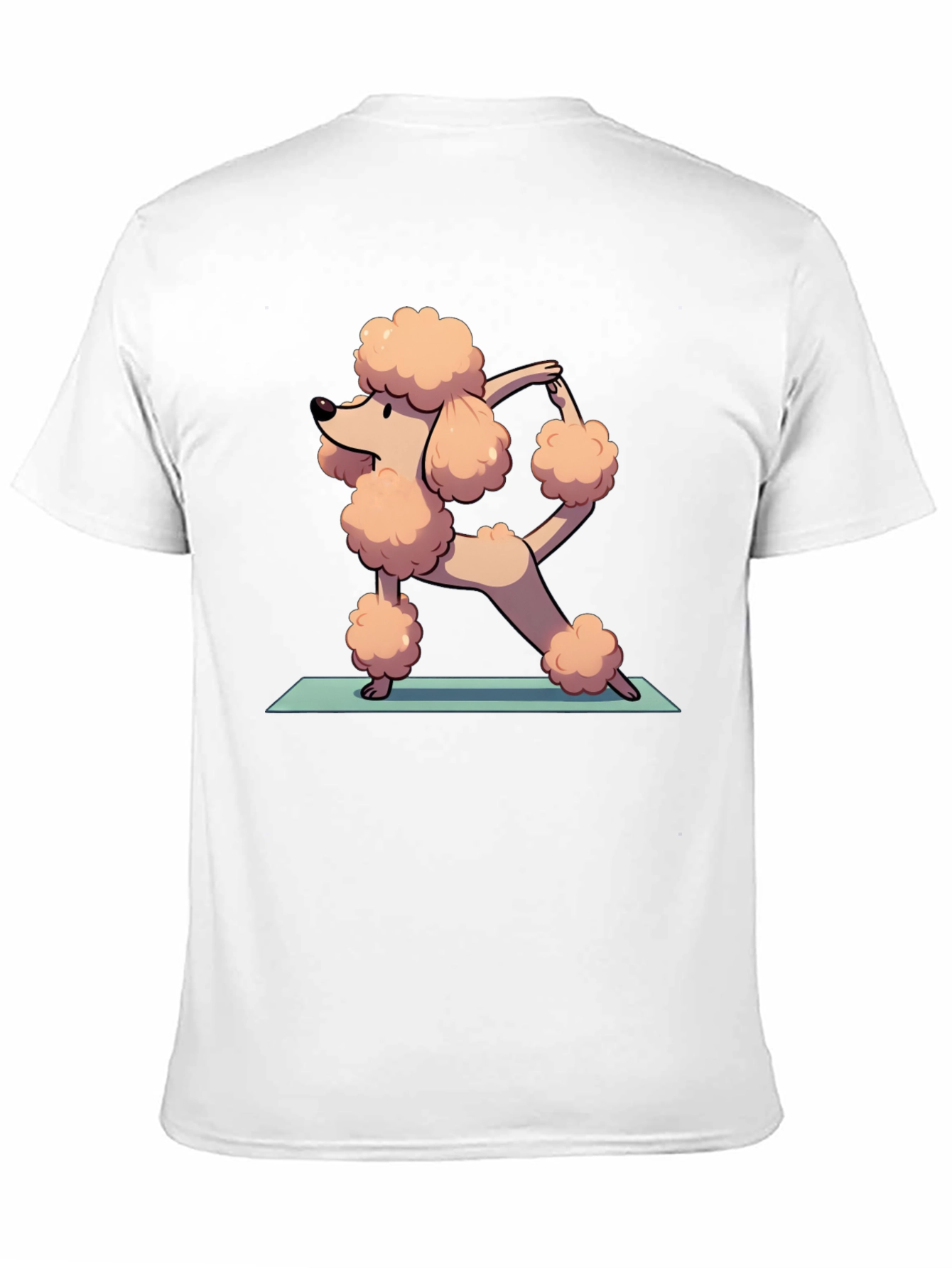 Yoga Poodle Graphic Tee - Cute Cartoon Design