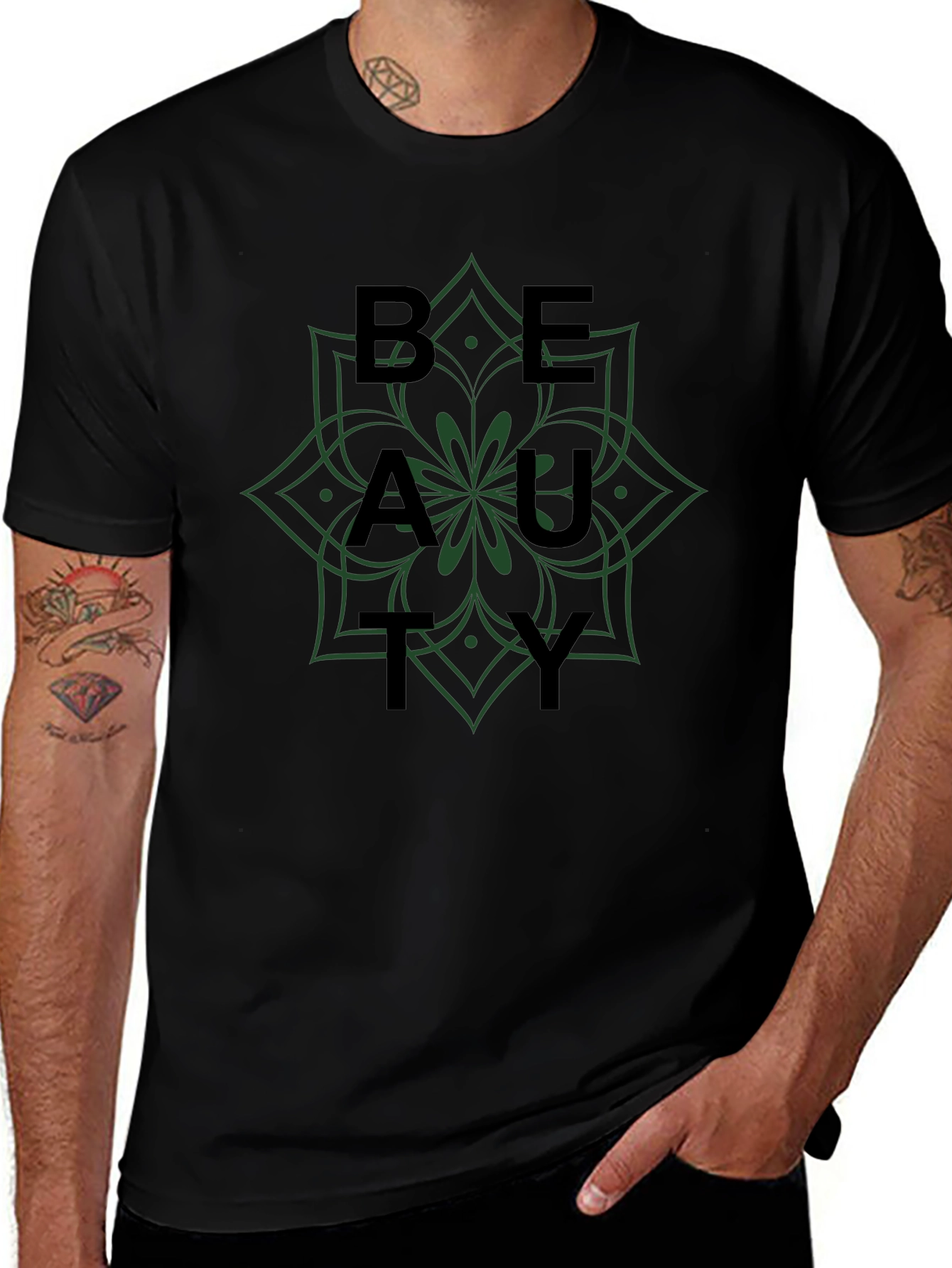 Beauty Mandala Graphic Tee - Stylish Comfort