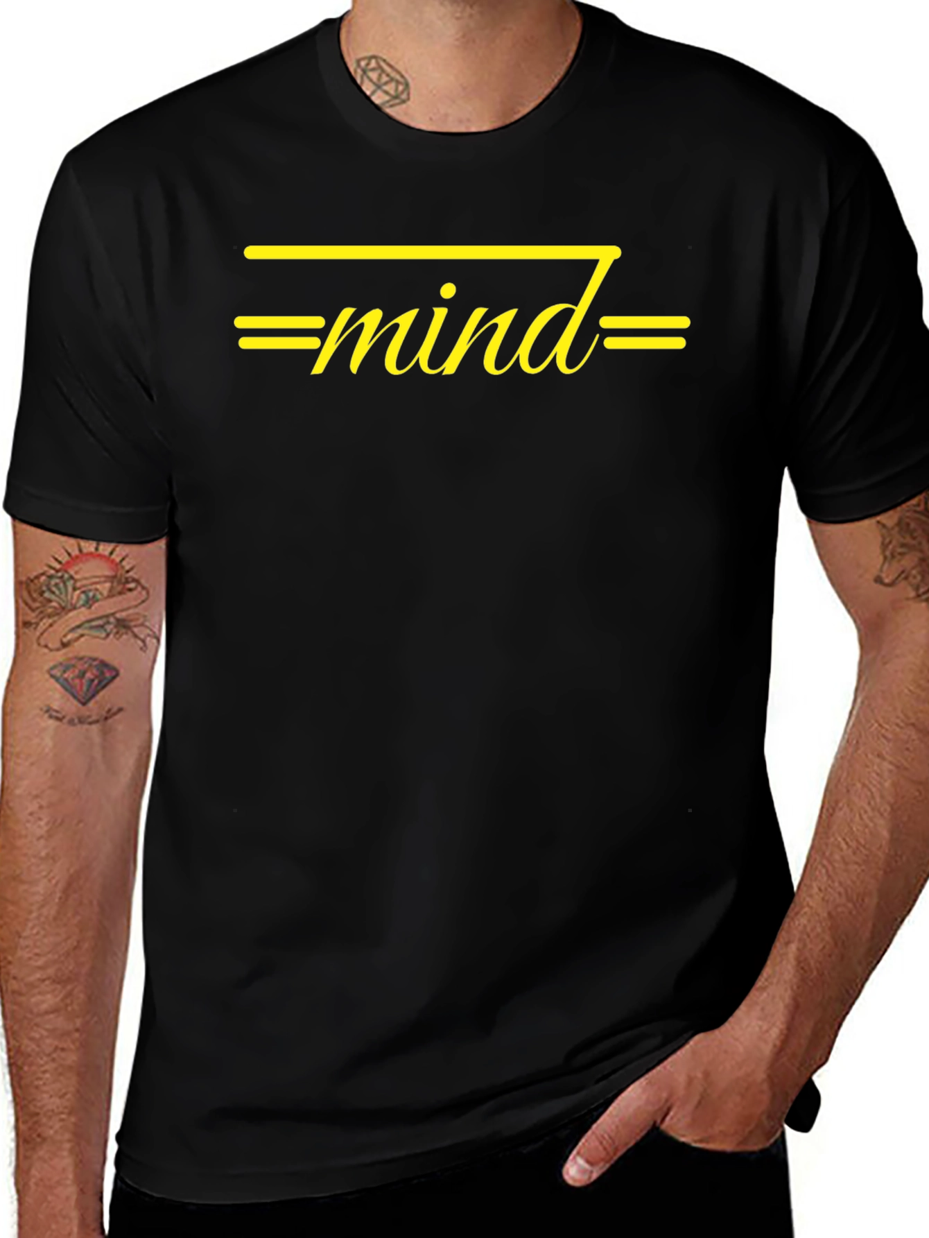 Mind Graphic T-Shirt - Stylish Black Tee
