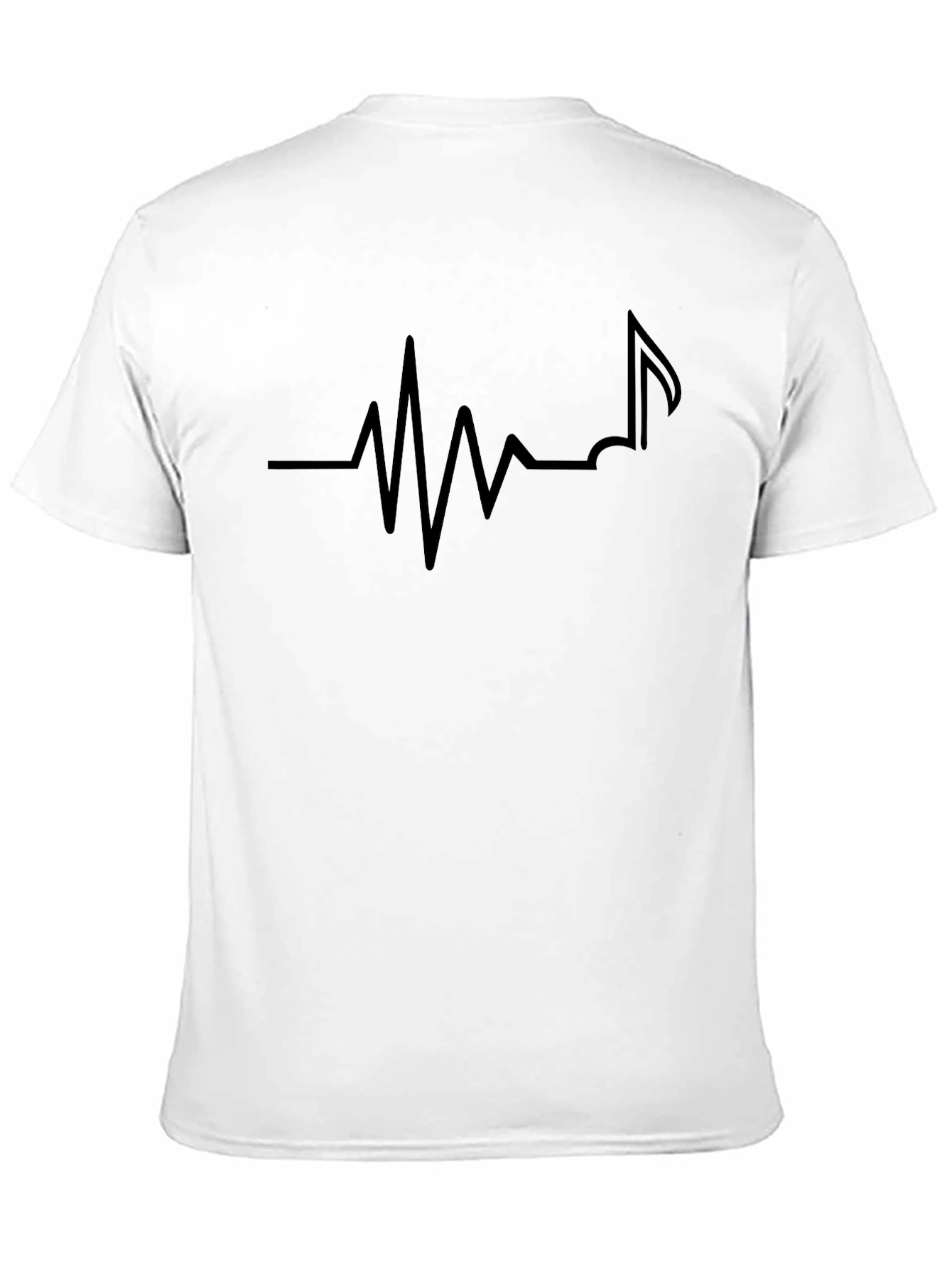 Music Heartbeat Graphic Tee - Black