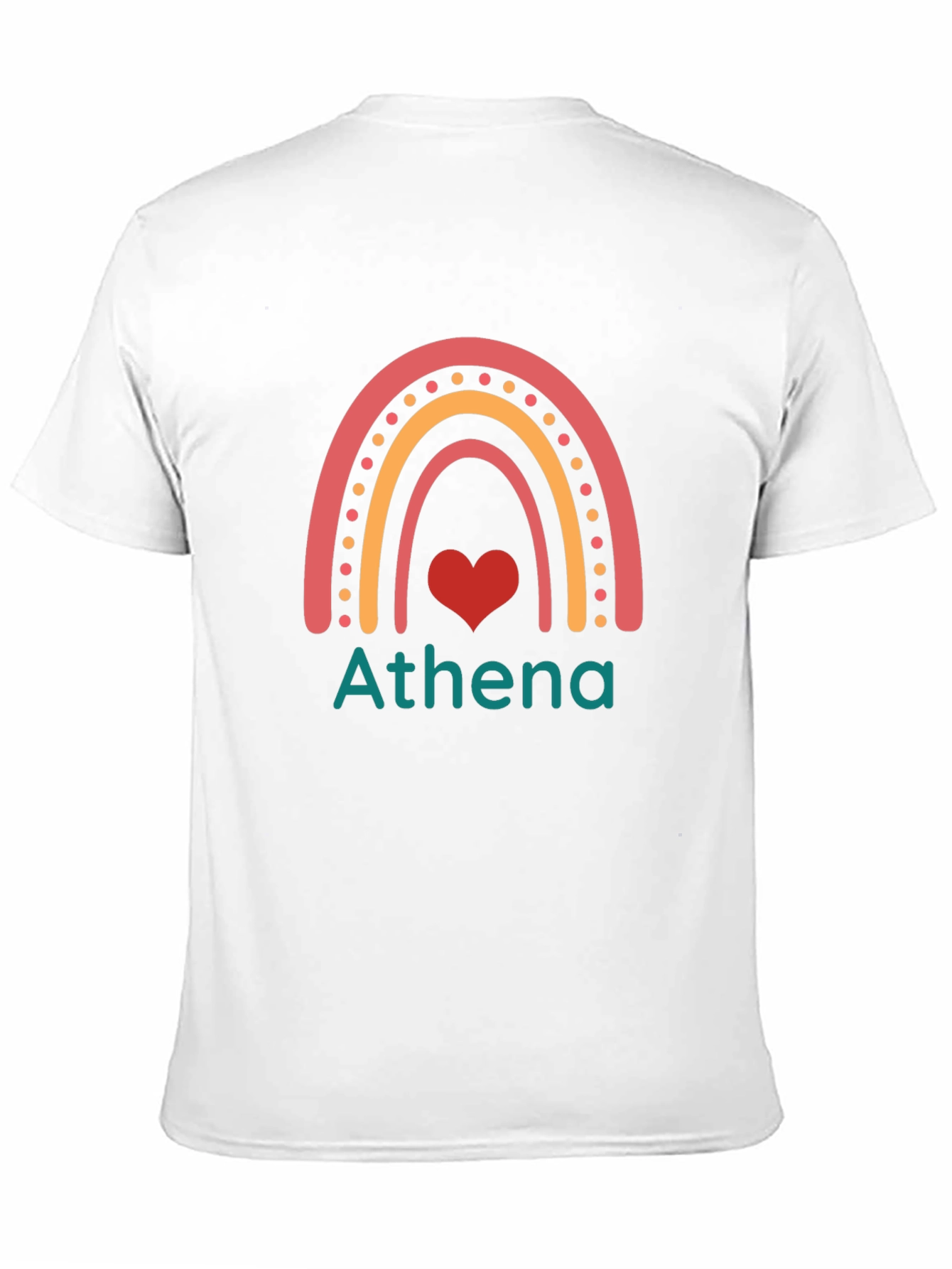 Athena Rainbow Heart Personalized T-Shirt