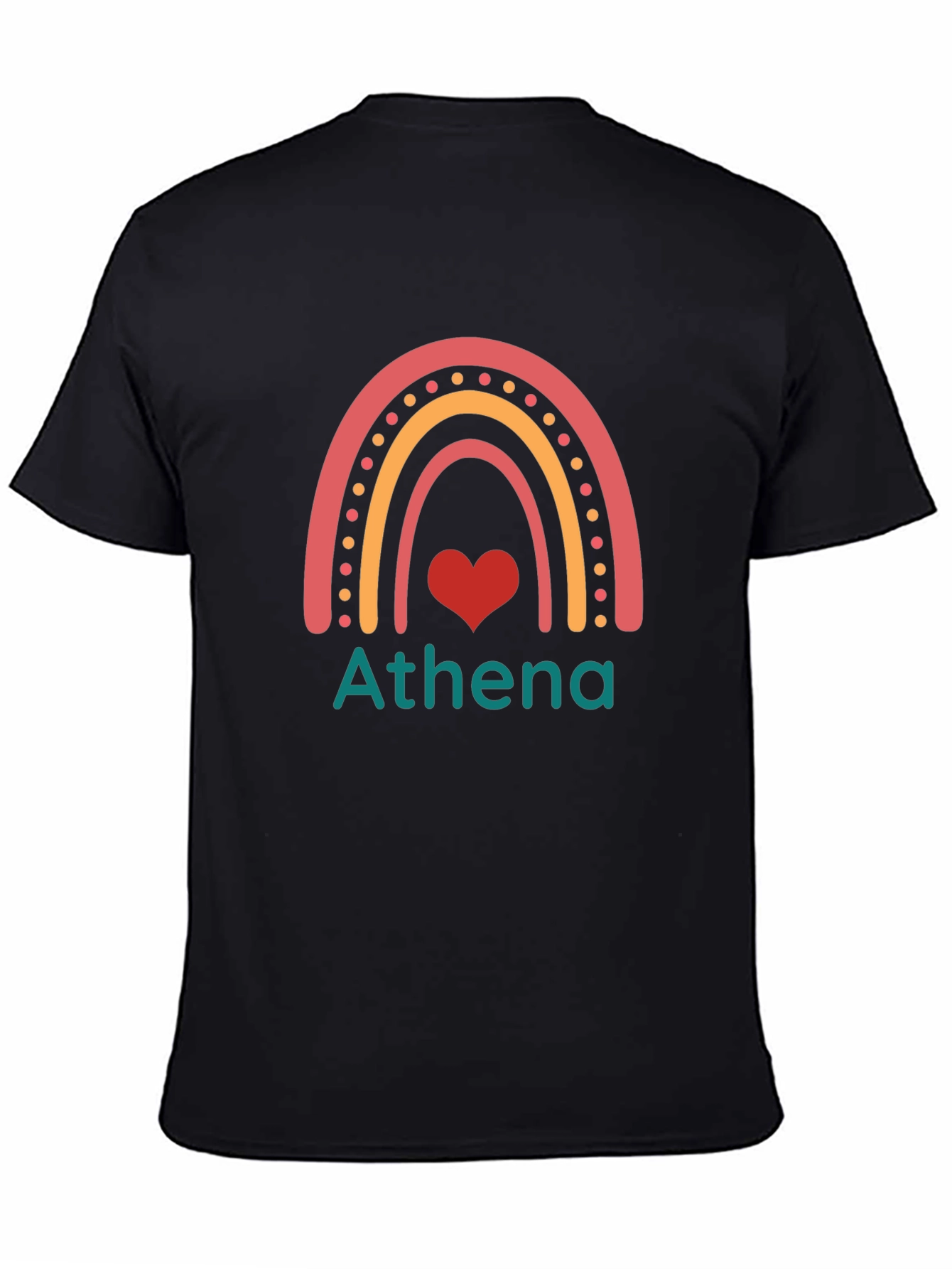 Athena Rainbow Heart Personalized T-Shirt