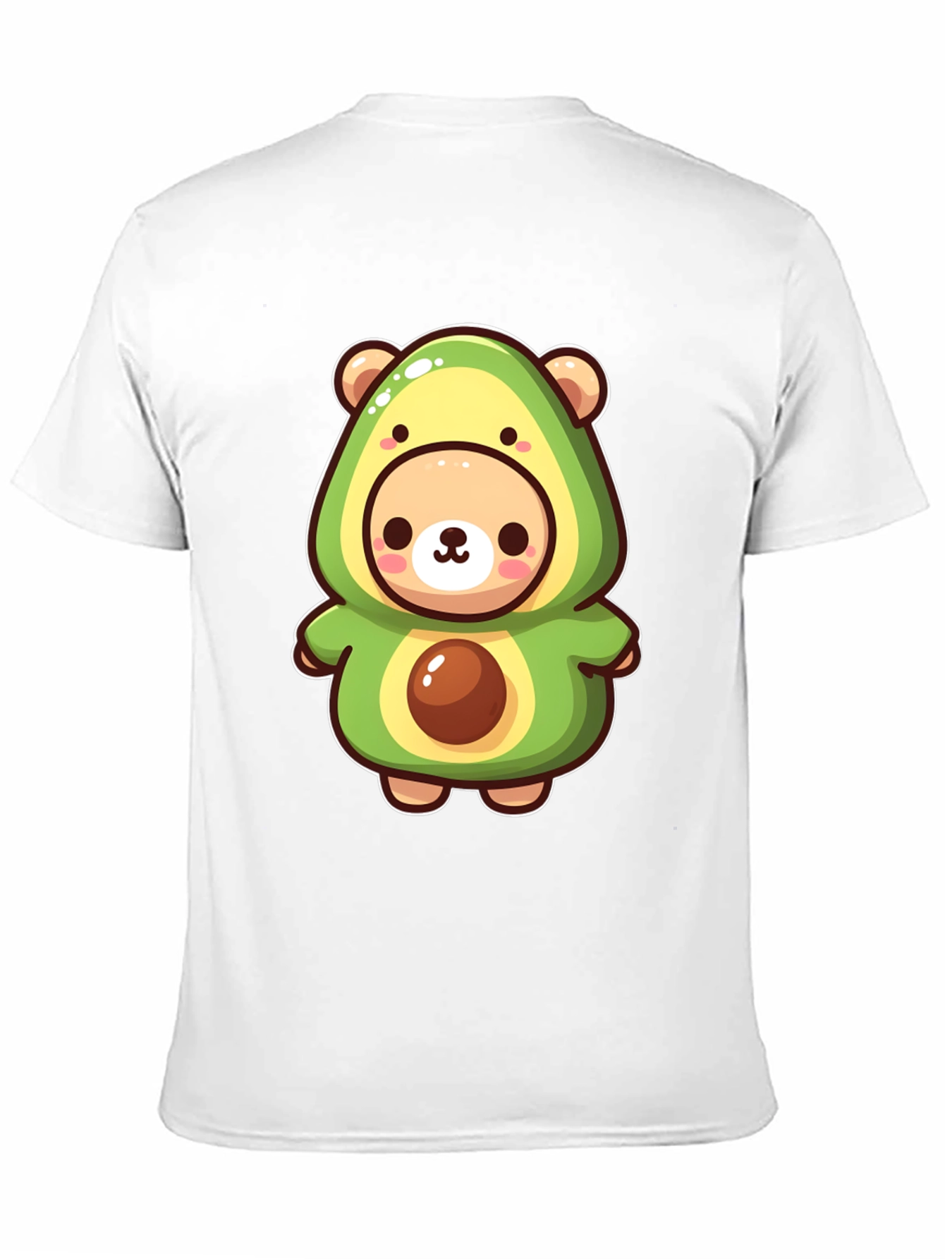 Cute Avocado Bear Black T-Shirt