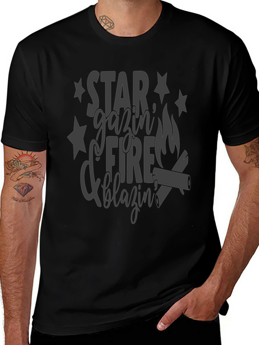 Star Gazin Fire Blazin Graphic T-Shirt