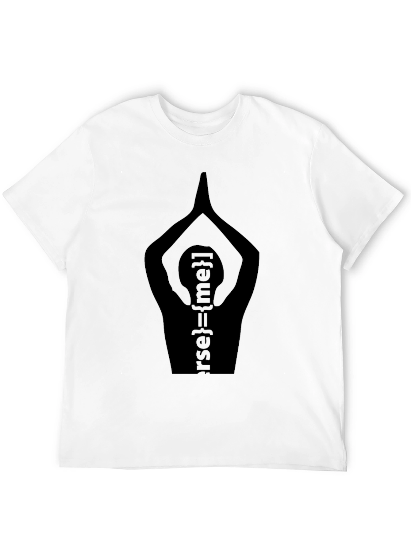 Black Yoga Pose Verse={me} Graphic T-Shirt