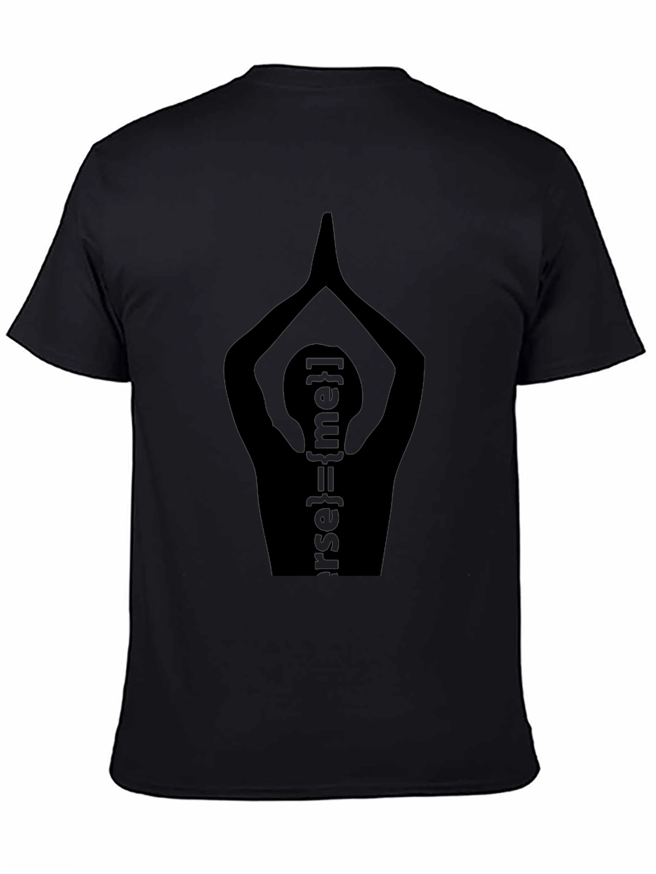 Black Yoga Pose Verse={me} Graphic T-Shirt