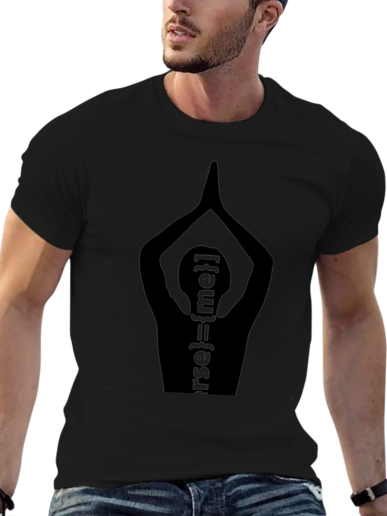 Black Yoga Pose Verse={me} Graphic T-Shirt