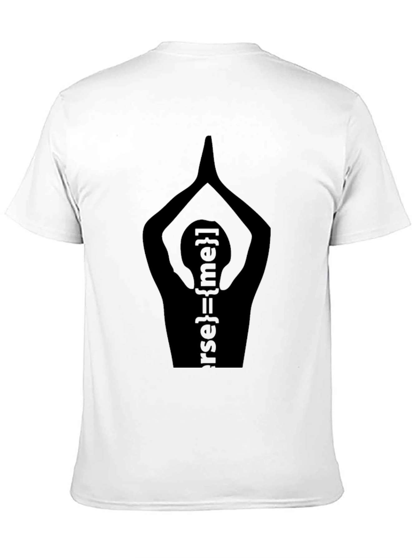 Black Yoga Pose Verse={me} Graphic T-Shirt