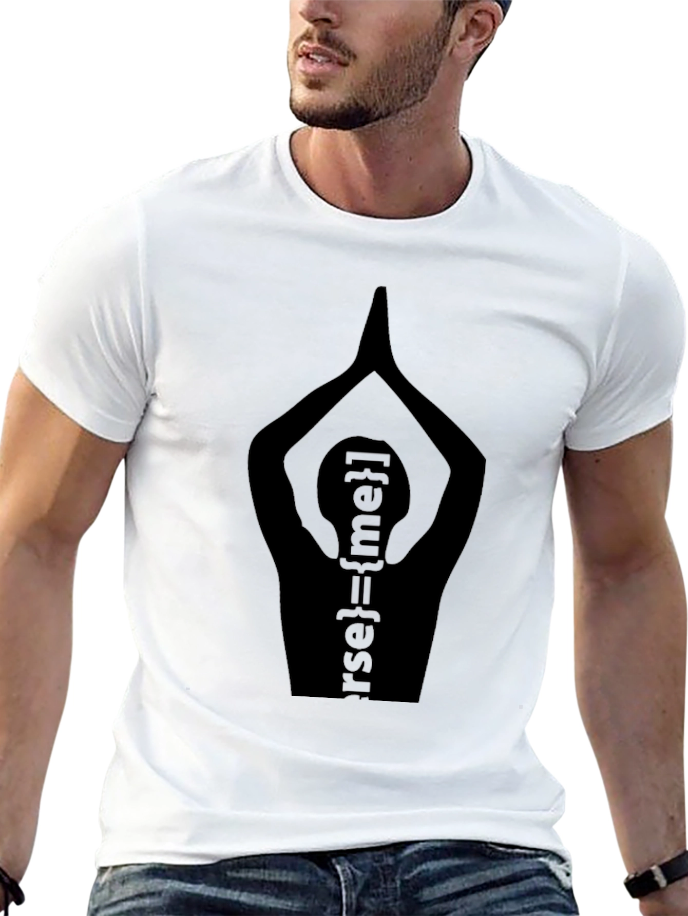Black Yoga Pose Verse={me} Graphic T-Shirt