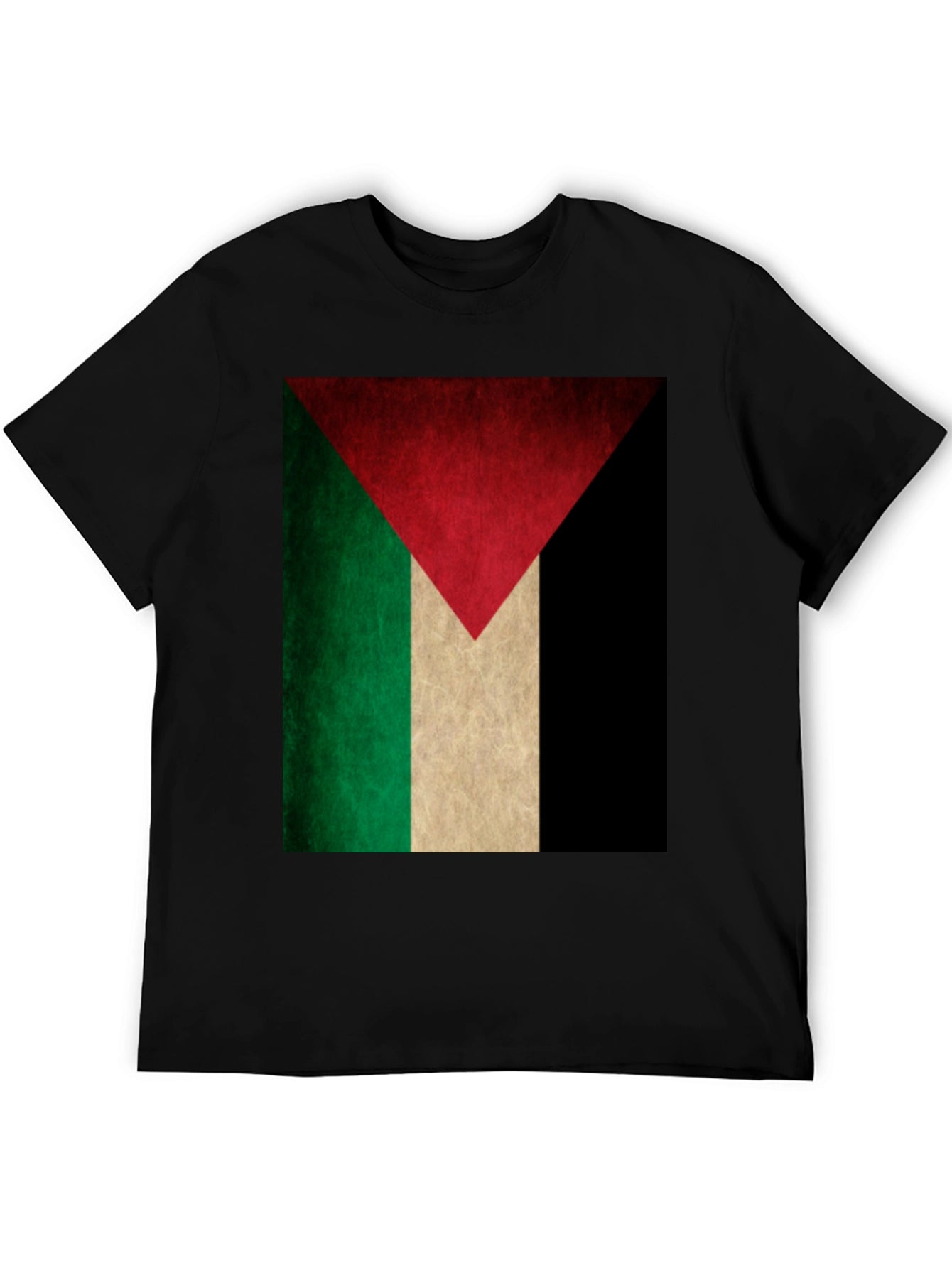 Palestine Flag Graphic Tee - Black T-Shirt