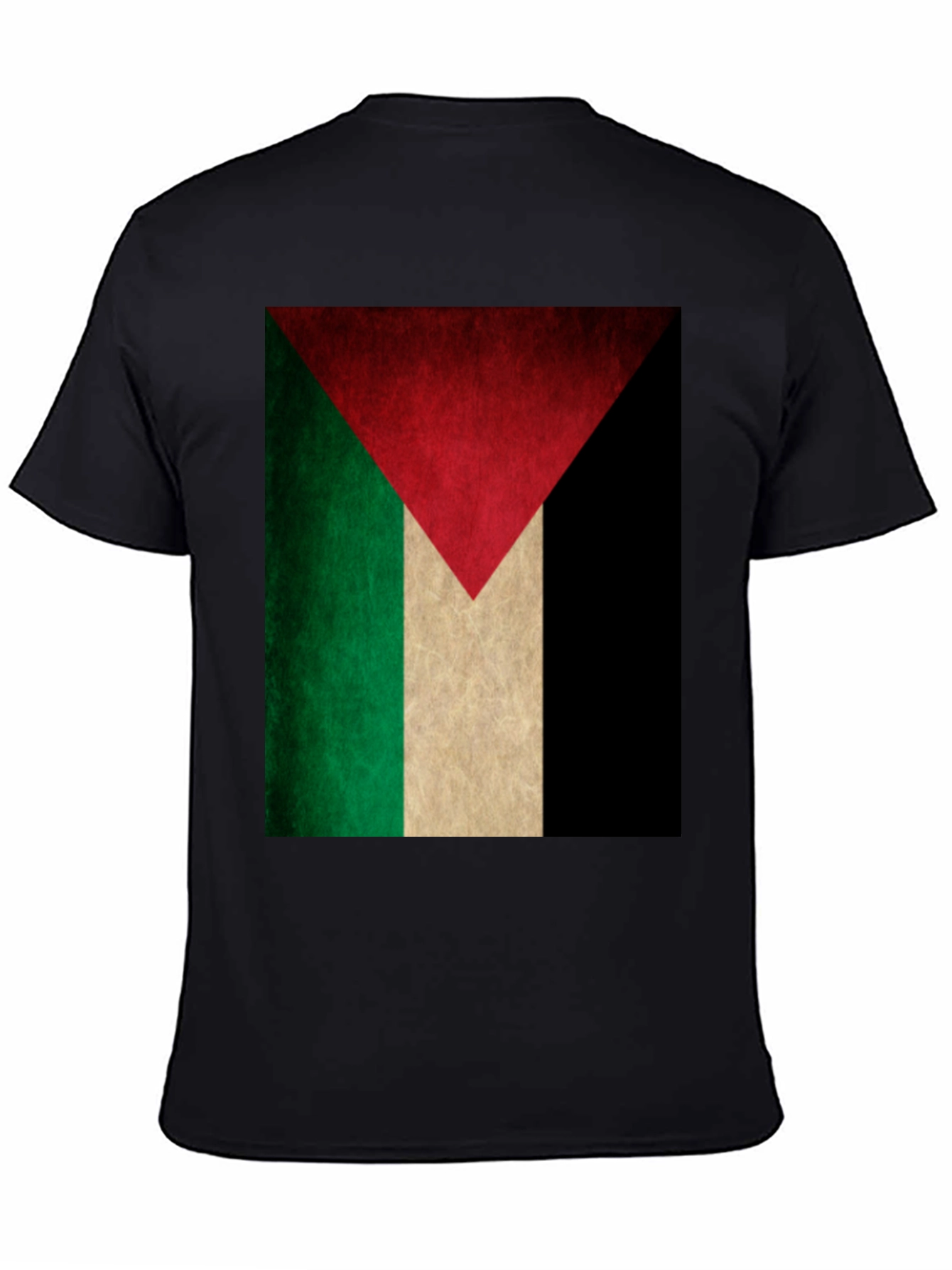 Palestine Flag Graphic Tee - Black T-Shirt
