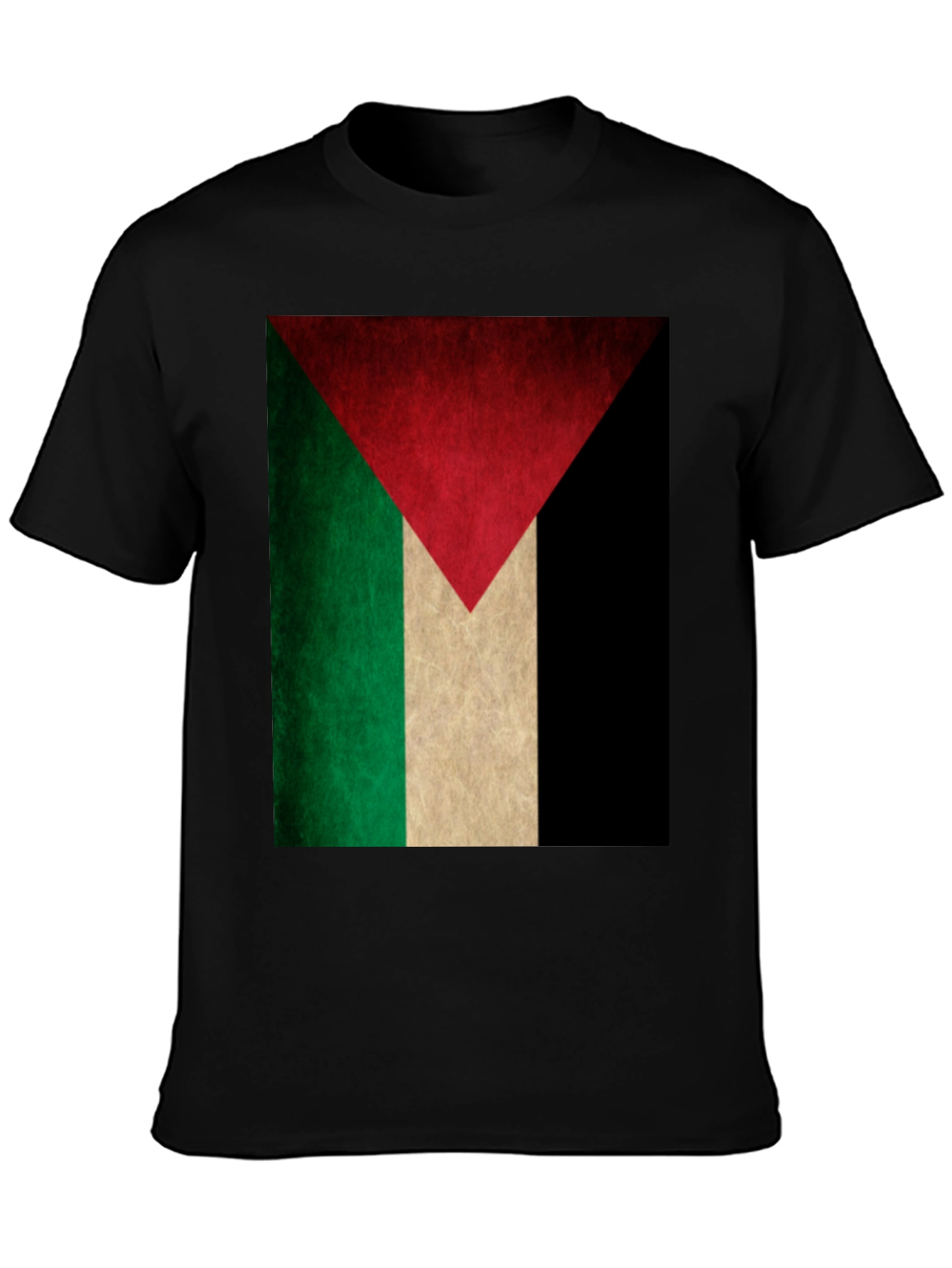 Palestine Flag Graphic Tee - Black T-Shirt